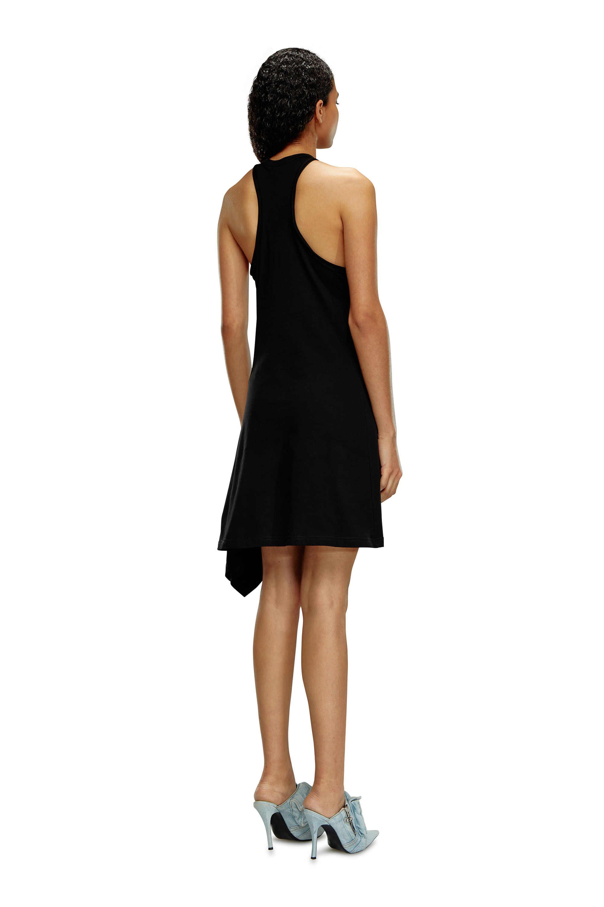 Diesel - D-ZELIE, Woman Short halterneck dress in printed jersey in Black - Image 2