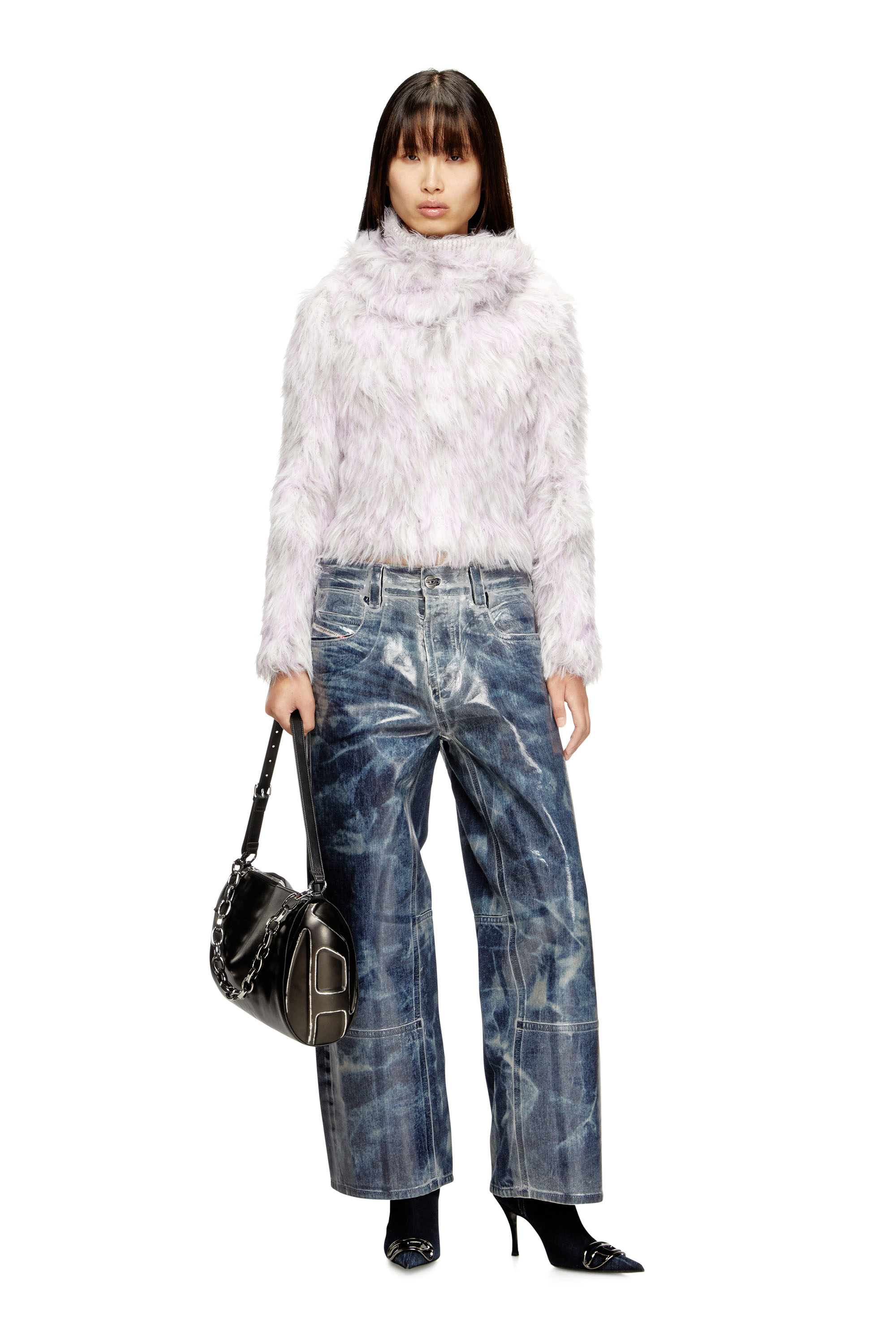 Diesel - LOAD-D SHOULDER BAG X, Unisex's Load-D-Shoulder bag in brushed laminated PU in Black - 6