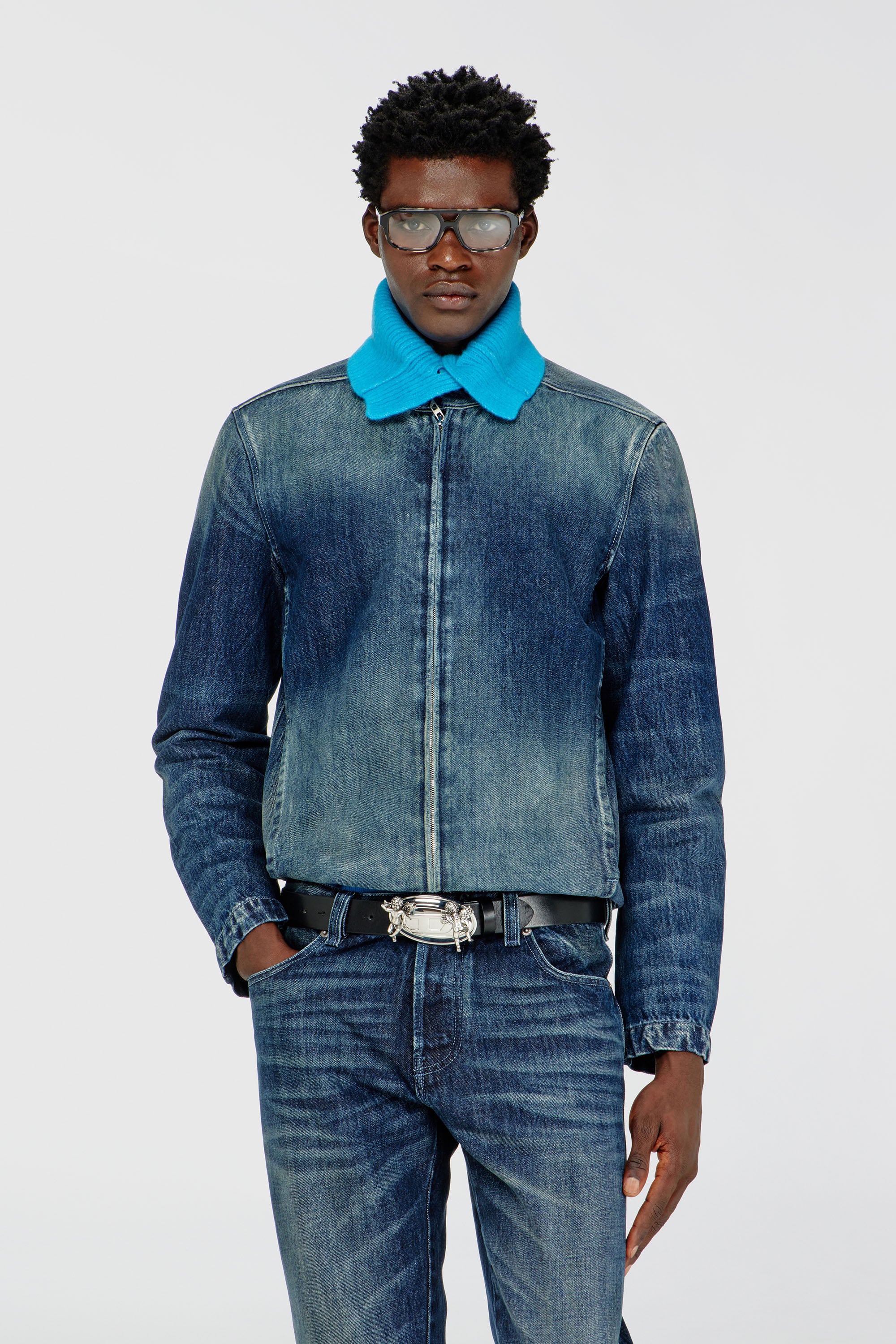 Diesel - D-GLORY-FSJ, Man's Jeans - in Dark Blue - 2