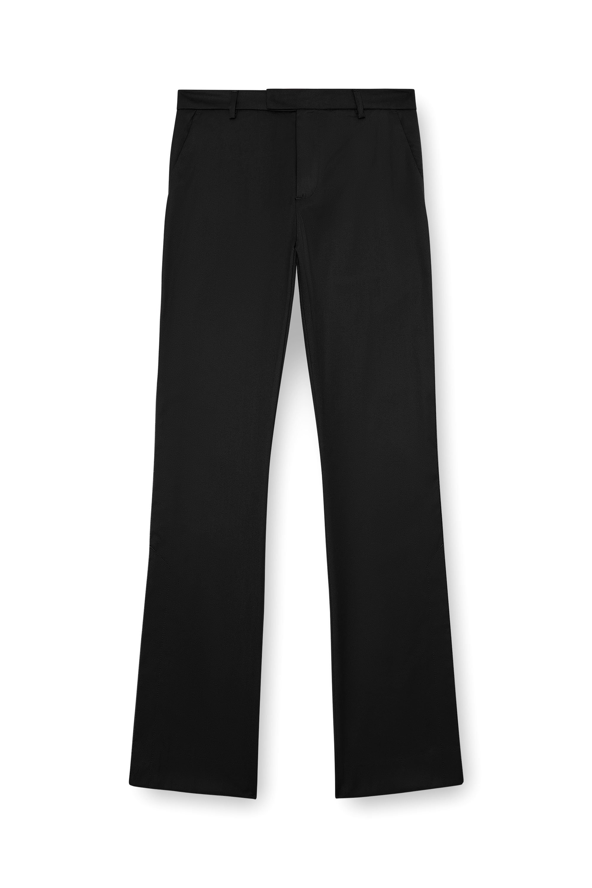 Diesel - P-AMMIR, Man Wool-nylon pants with side slits in Black - Image 3