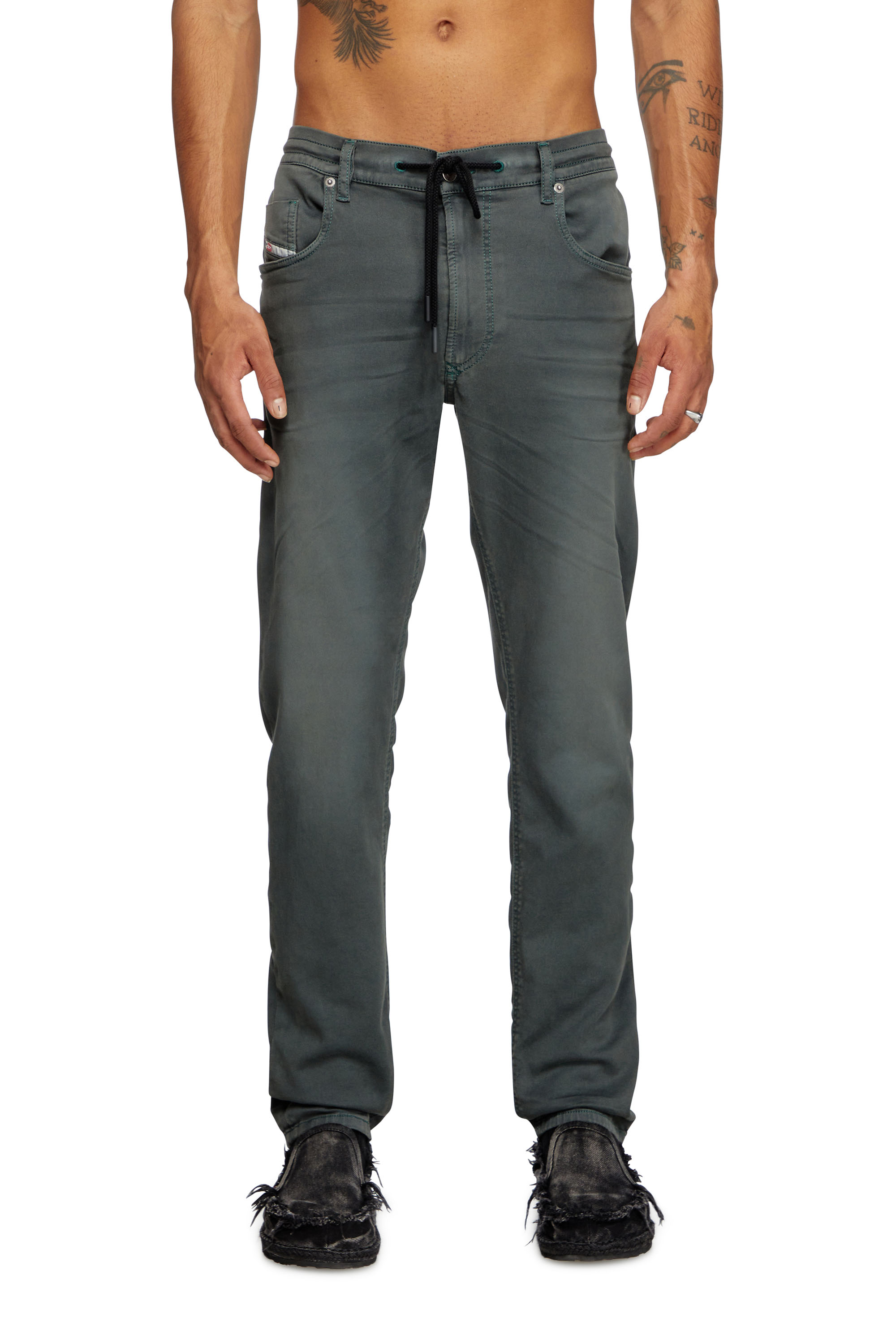 Diesel - Man's Regular 2032 D-Krooley Joggjeans® 0670M, Grey - 3