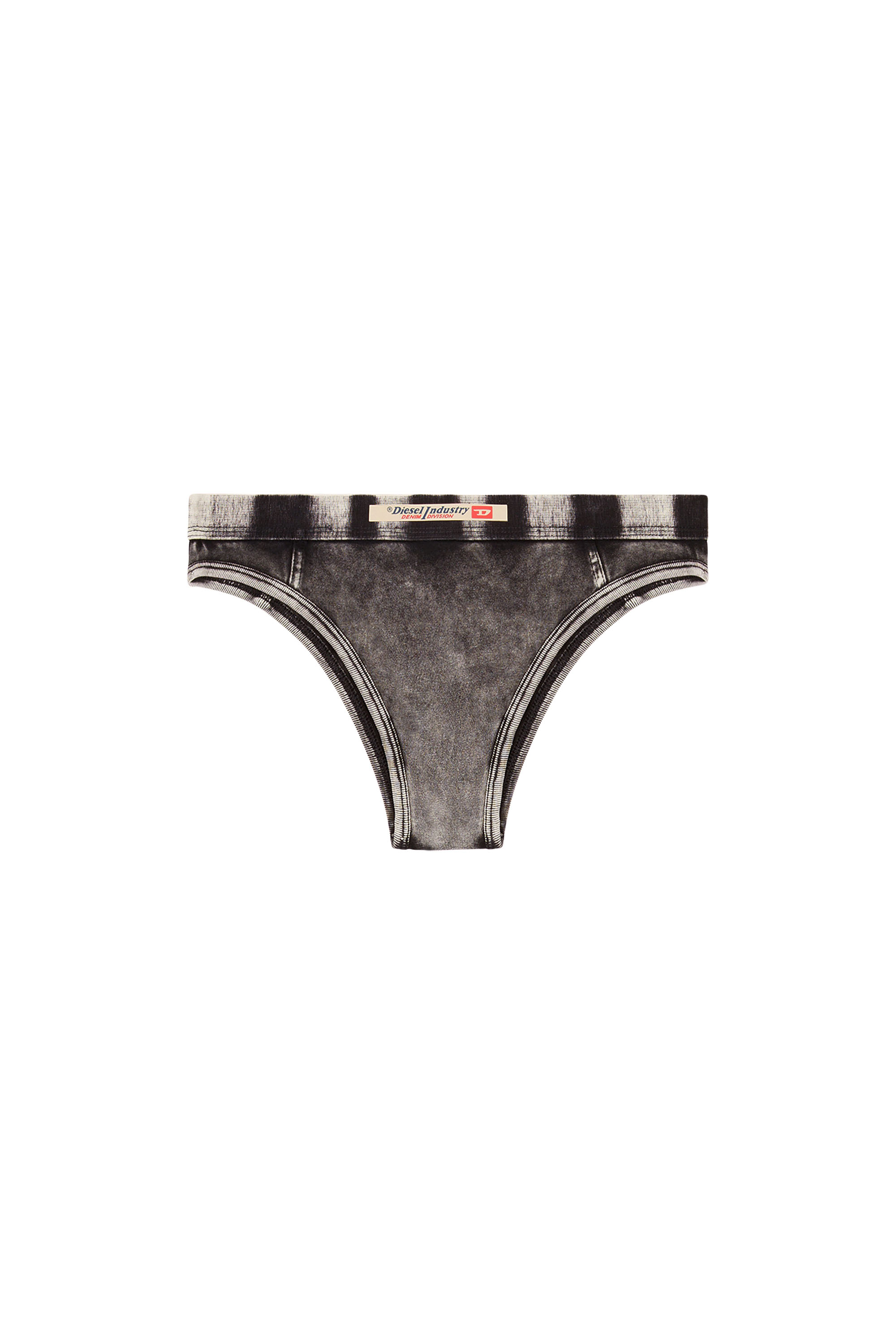 Diesel - CLODIA-DNM, Woman's Briefs in denim-effect jersey in Black - 3