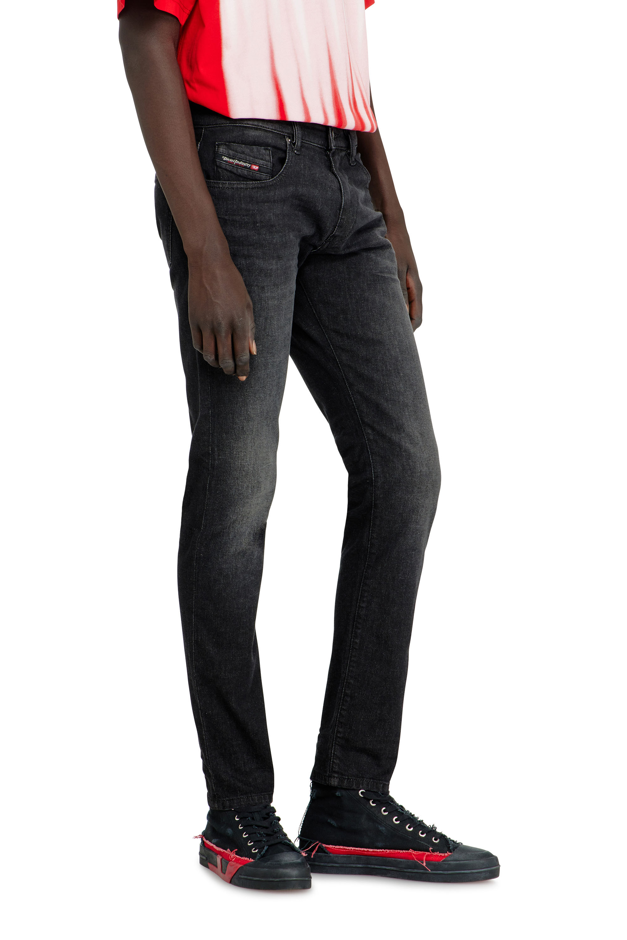 Diesel - Man's Slim Jeans 2019 D-Strukt 0DBDT, Black/Dark grey - 7