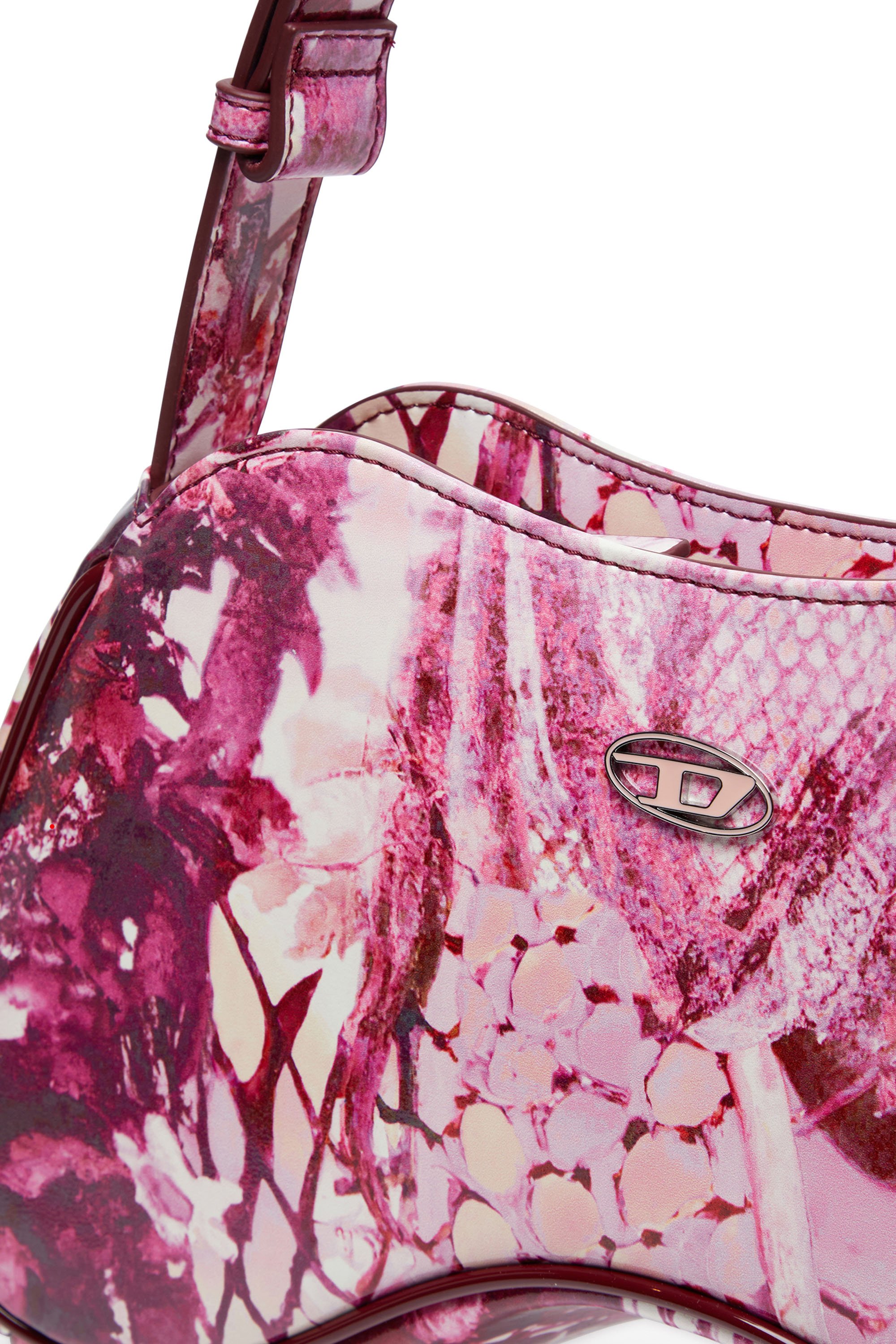 Diesel - PLAY SHOULDER, Woman Play-Shoulder bag in printed glossy PU in Violet - Image 5