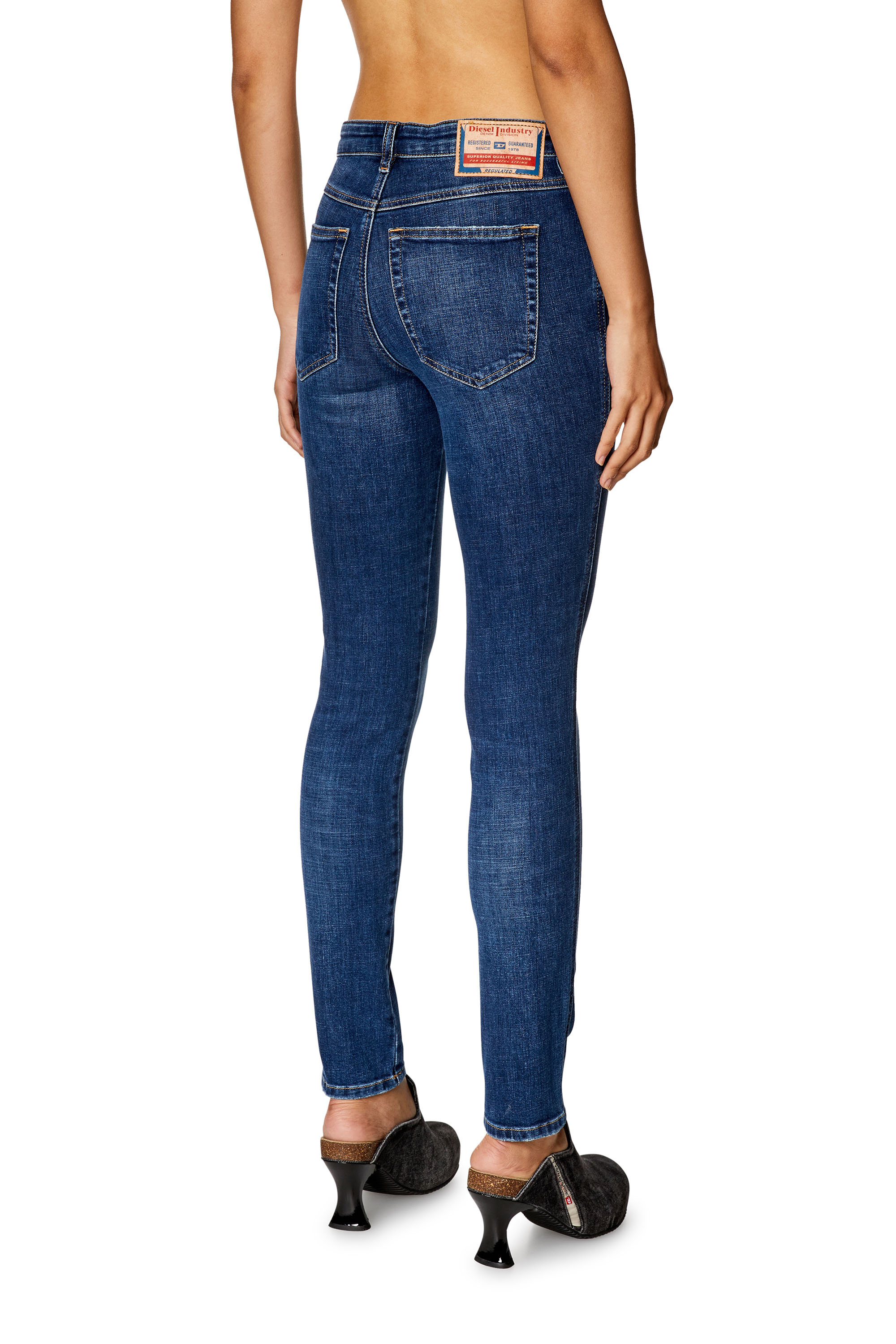 Diesel - Woman Skinny Jeans 2015 Babhila 09H63, Dark Blue - Image 3