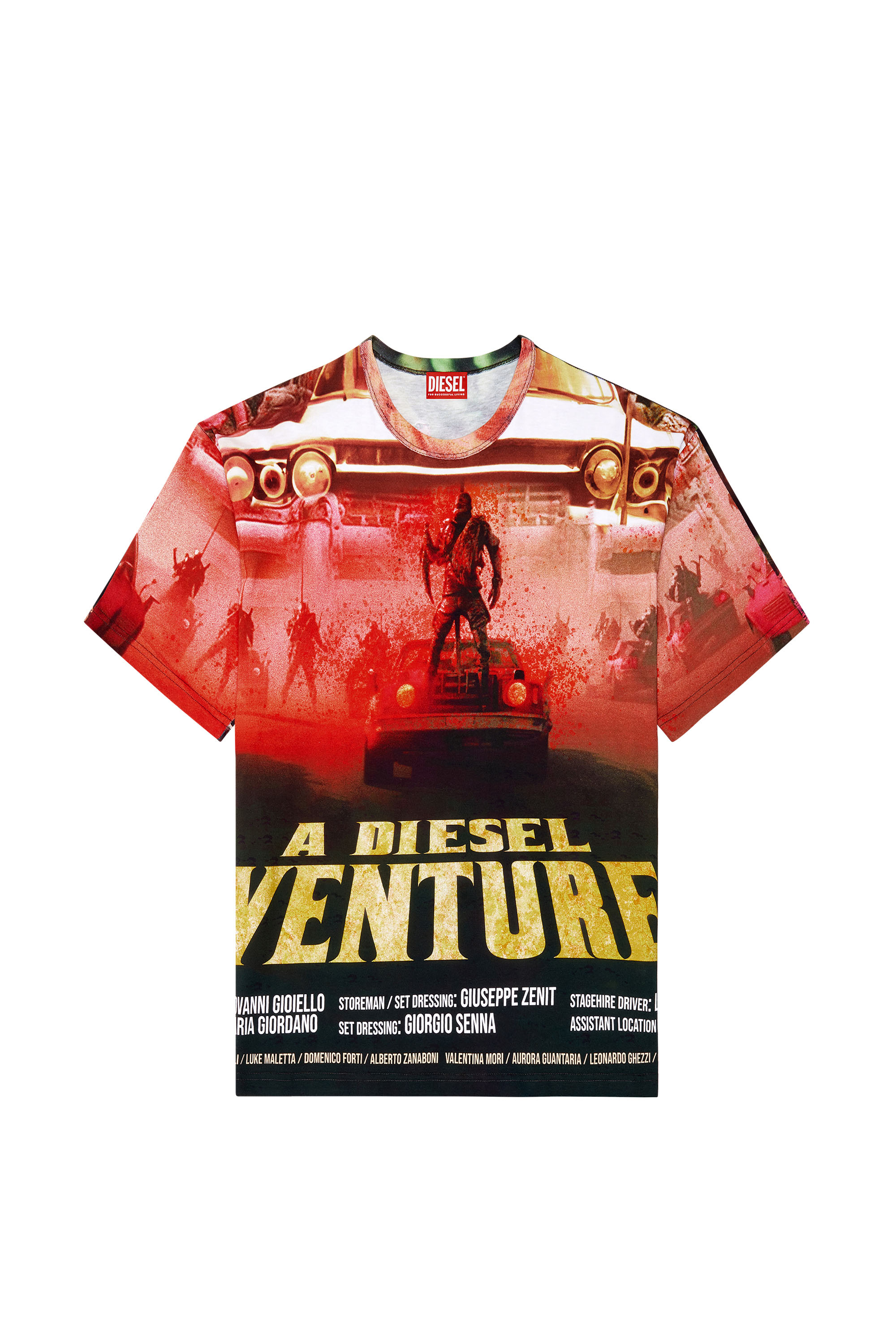 Diesel - T-BOXT-ADVENTURE, Man T-shirt with Diesel film print in Multicolor - Image 3