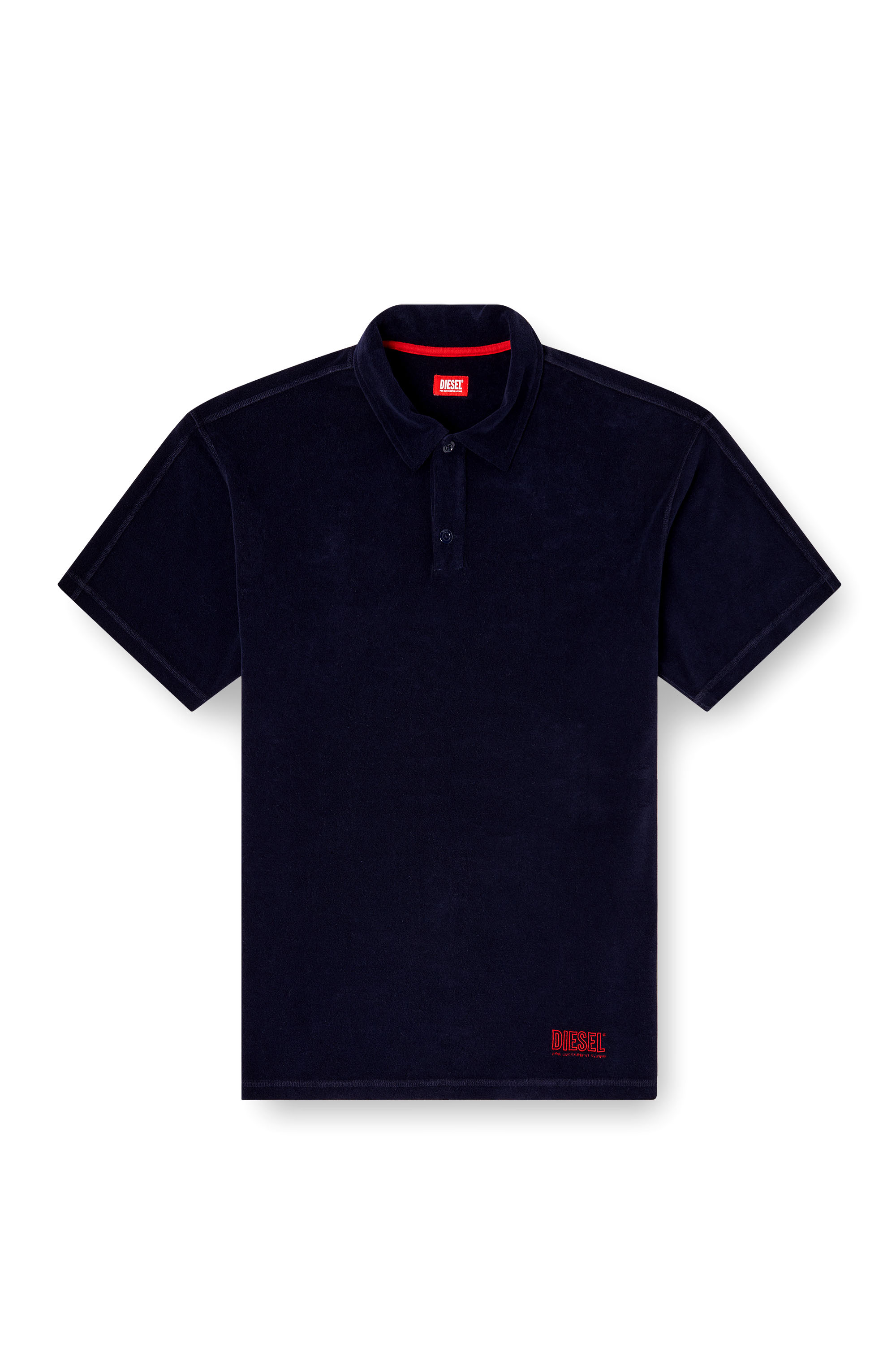 Diesel - JOSHUA-D-CORE, Man's Towelling cotton polo shirt in Blue - 4