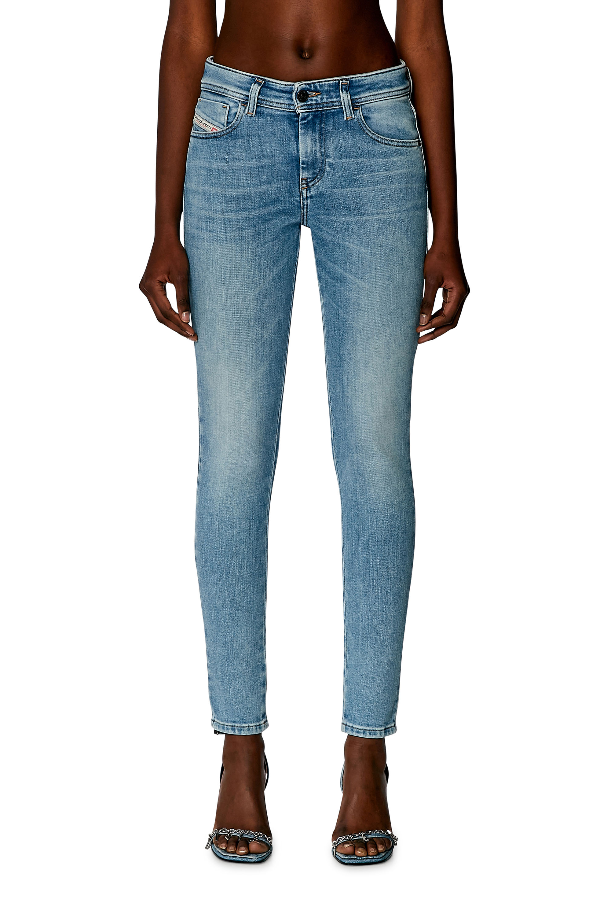 Diesel - Woman Super skinny Jeans 2017 Slandy 09H85, Light Blue - Image 2