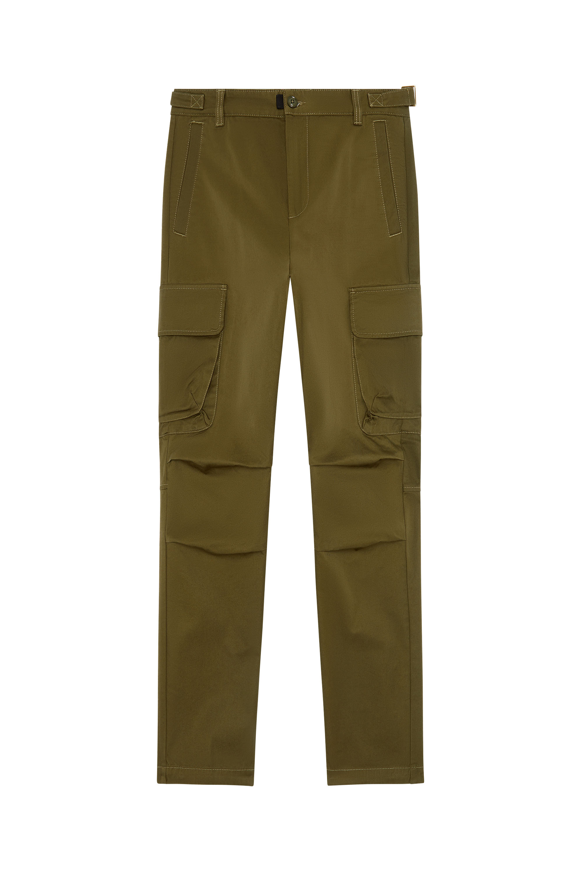 Diesel - P-ARGYM, Man Twill cargo pants in organic cotton in Green - Image 3