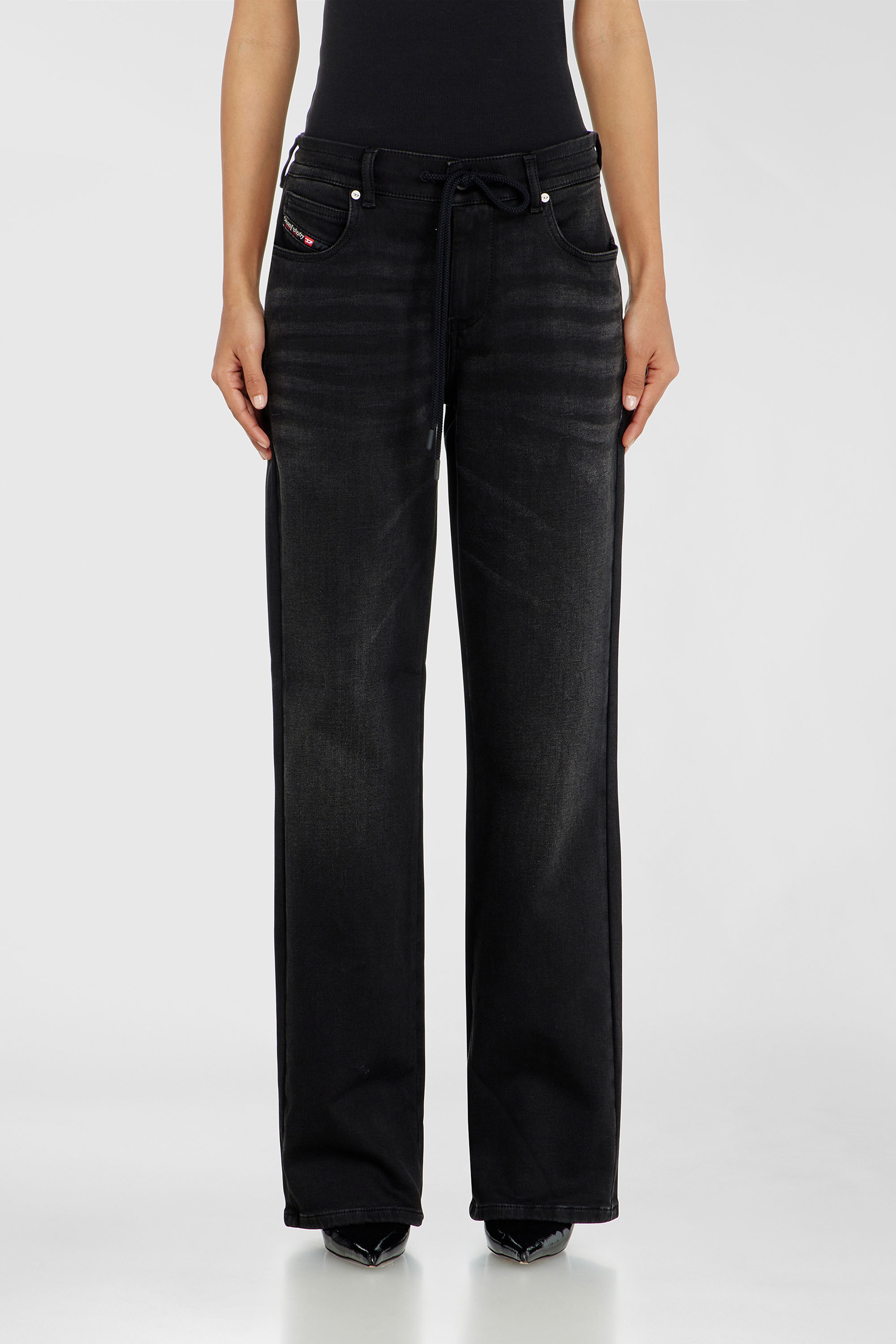 Diesel - Woman's Regular 2071 D-Meel Joggjeans&reg; 09P90, Black/Dark grey - 1