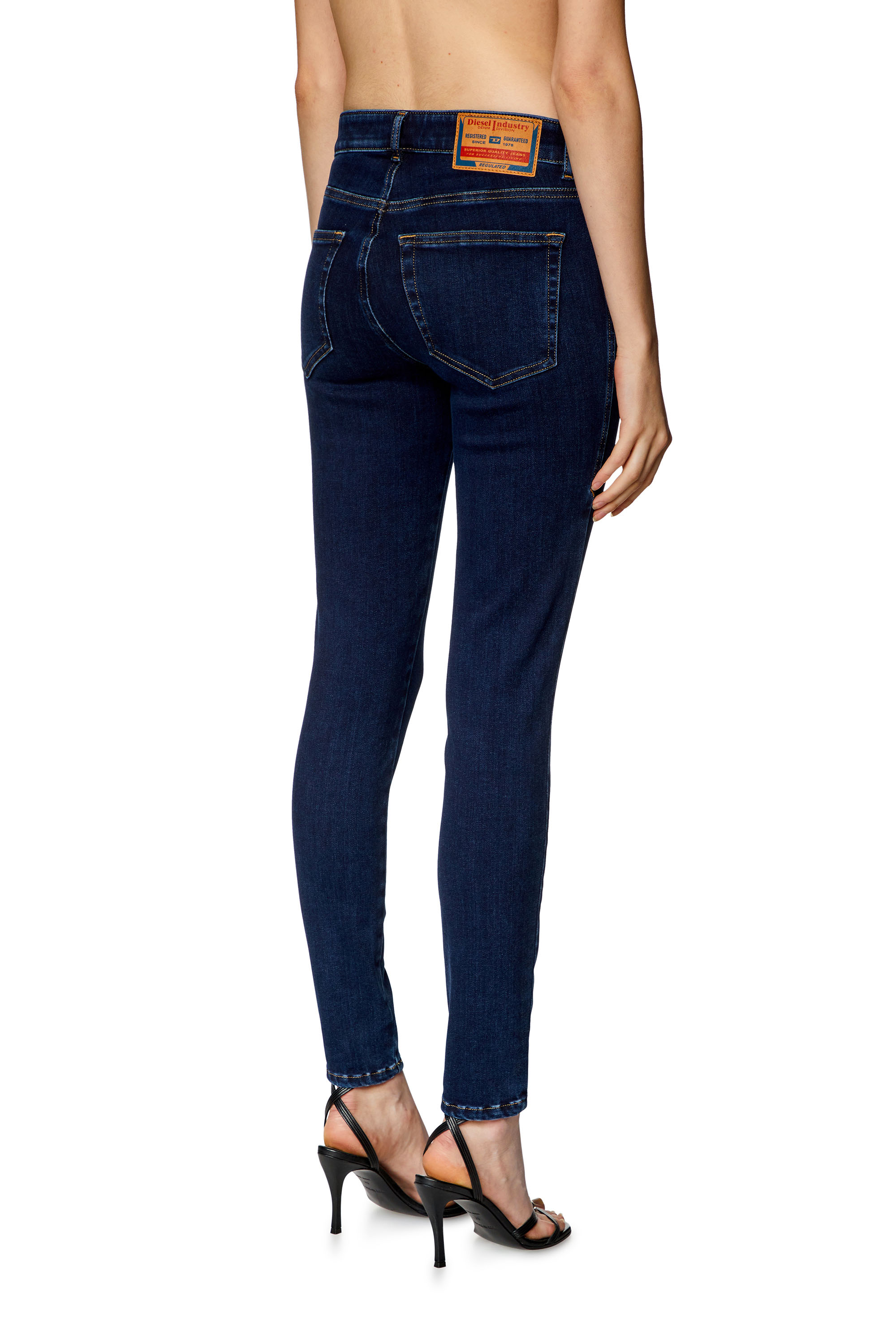 Diesel - Woman Super skinny Jeans 2017 Slandy 09H80, Dark Blue - Image 4