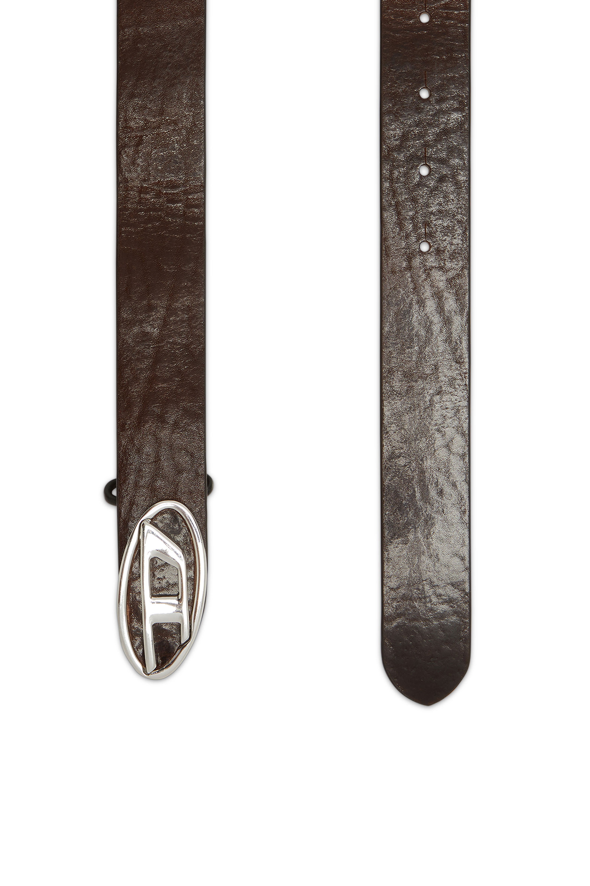 Diesel - B-1DR-LAYER, Man Reversible leather belt with Oval D logo in Brown - Image 2