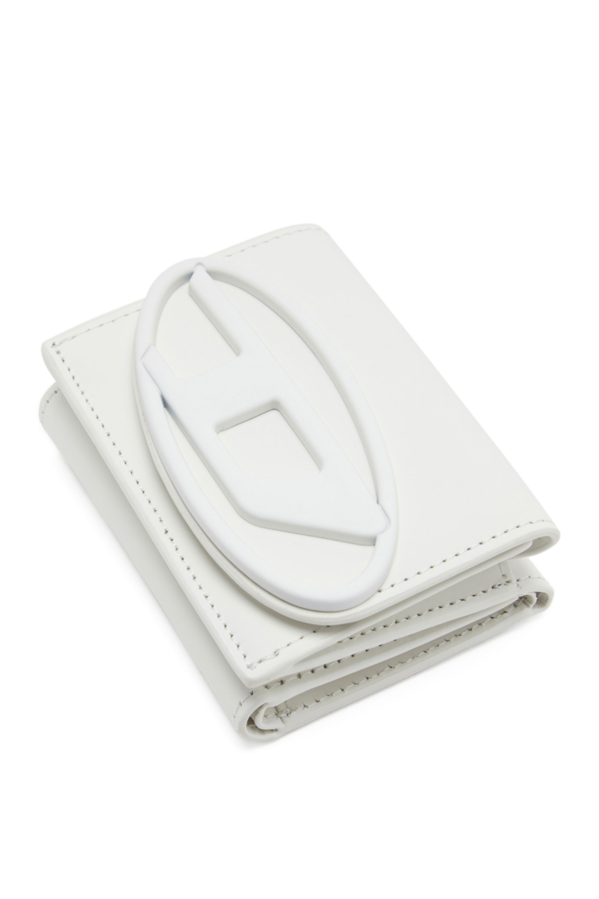 Diesel - 1DR TRI FOLD COIN XS II, Woman Tri-fold wallet in matte leather in White - Image 4