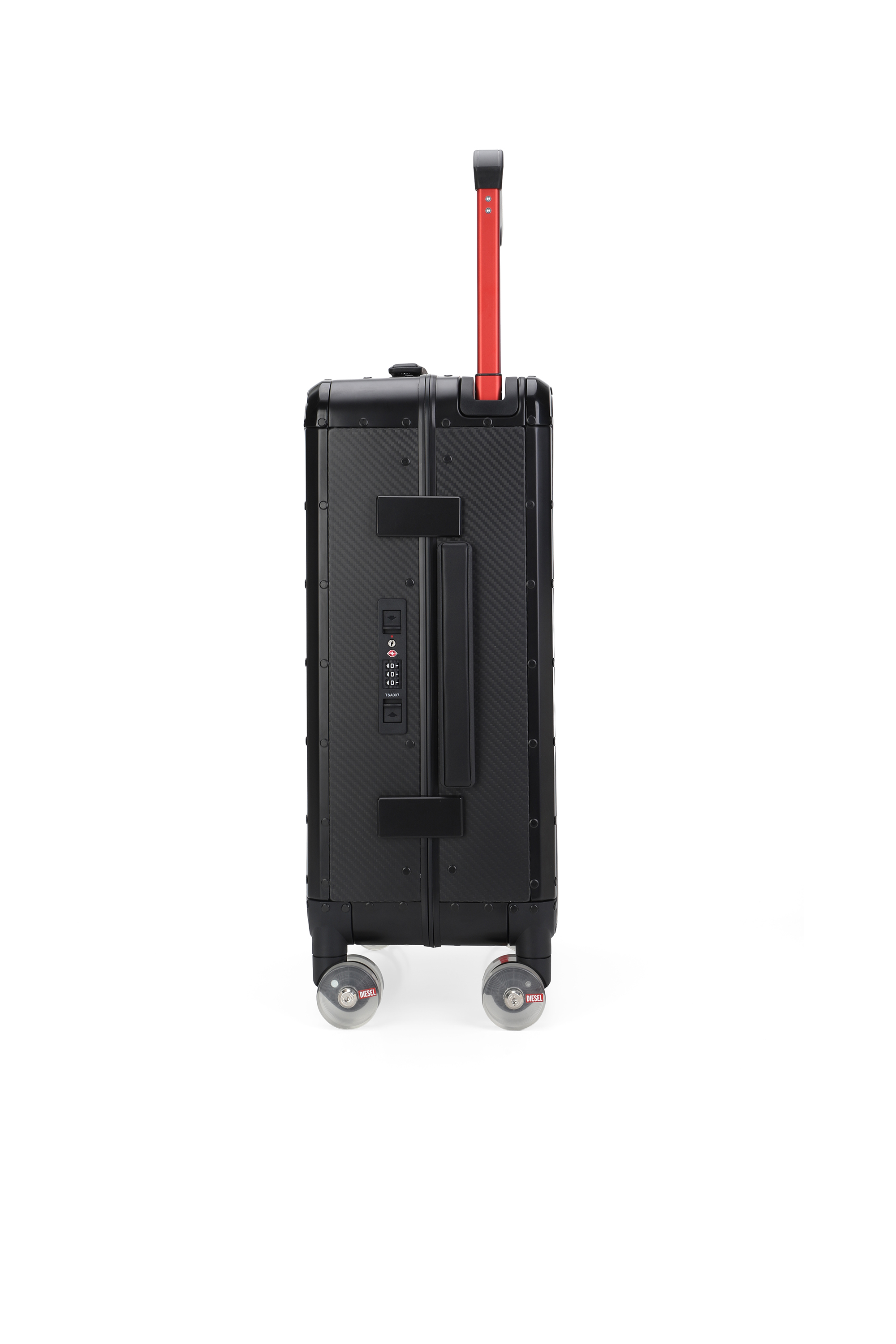 Diesel - DSL CARBON FIBER TROLLEY-BLACK- DSL001, Unisex's Carbon fiber suitcase size S in Black - 4