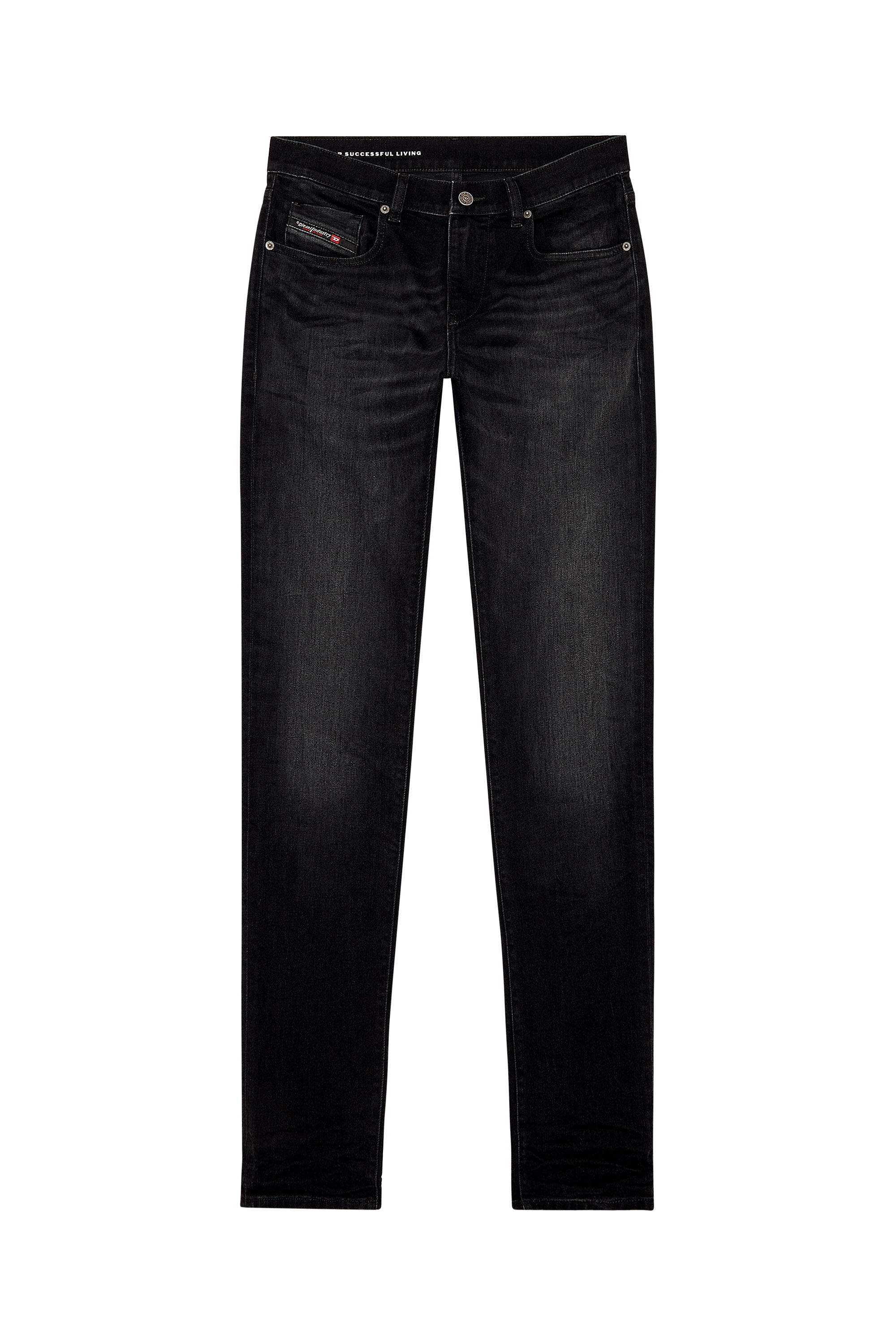 Diesel - Man Slim Jeans 2019 D-Strukt 09H32, Black/Dark grey - Image 5