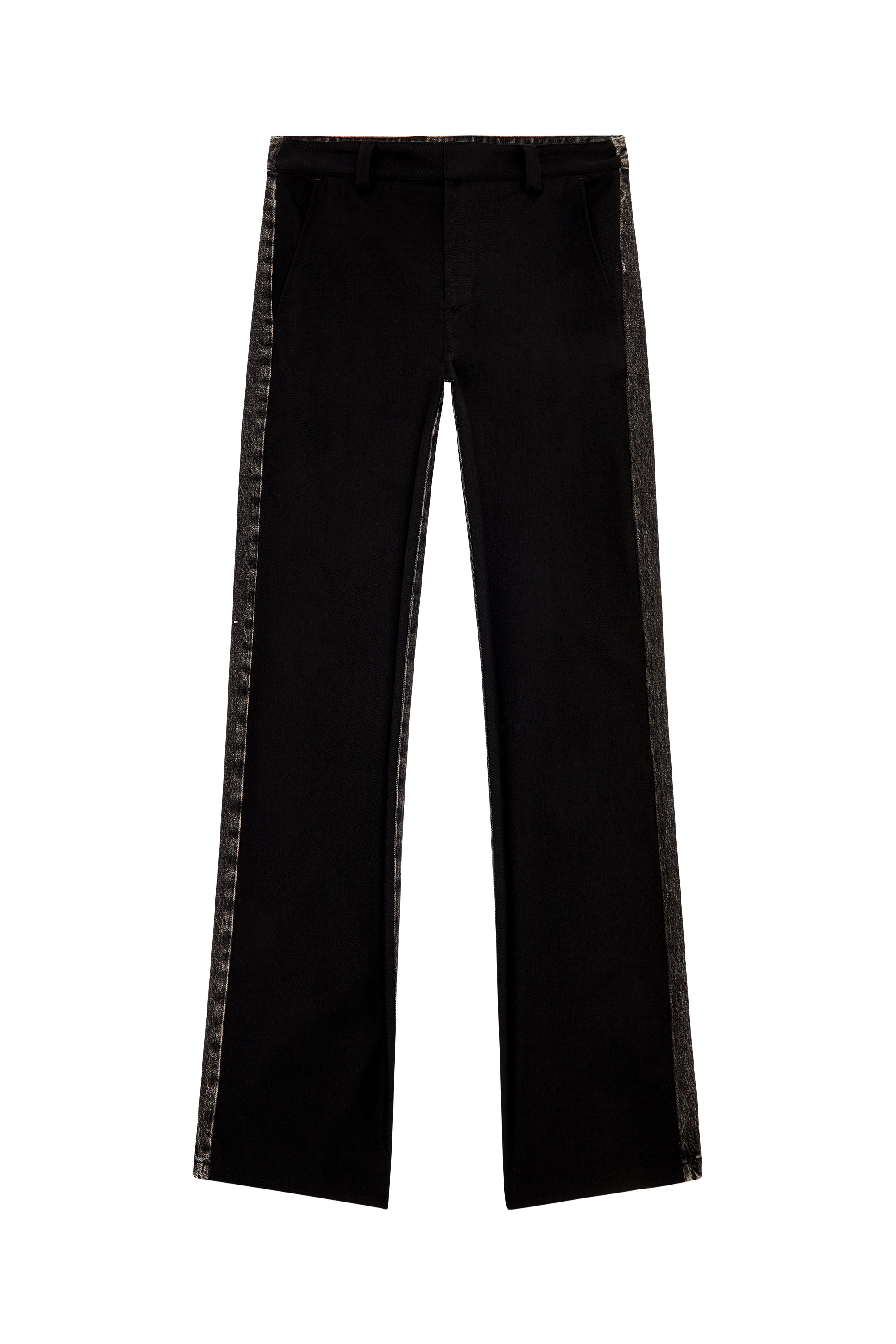 Diesel - P-WIRE-A, Man Hybrid pants in cool wool and denim in Black - Image 3