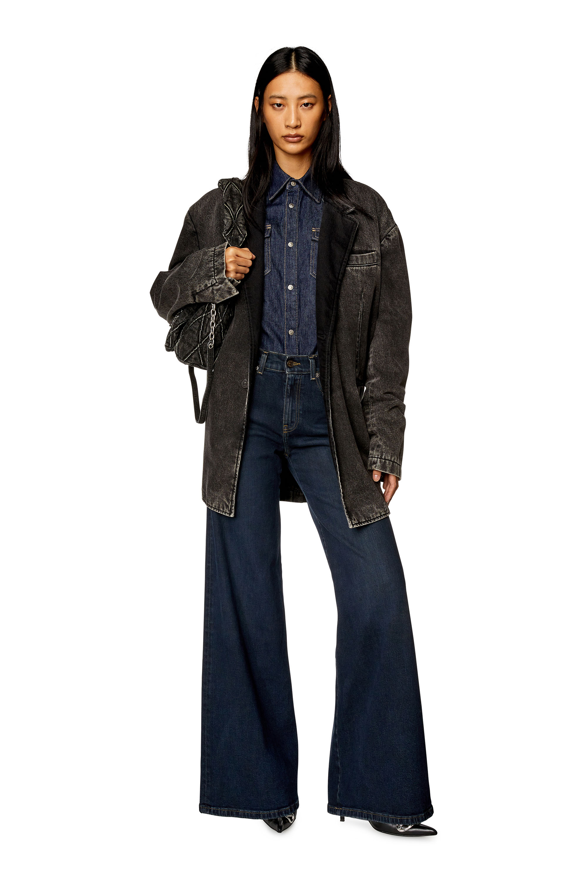 Diesel - Woman Bootcut and Flare Jeans 1978 D-Akemi 09H48, Dark Blue - Image 1
