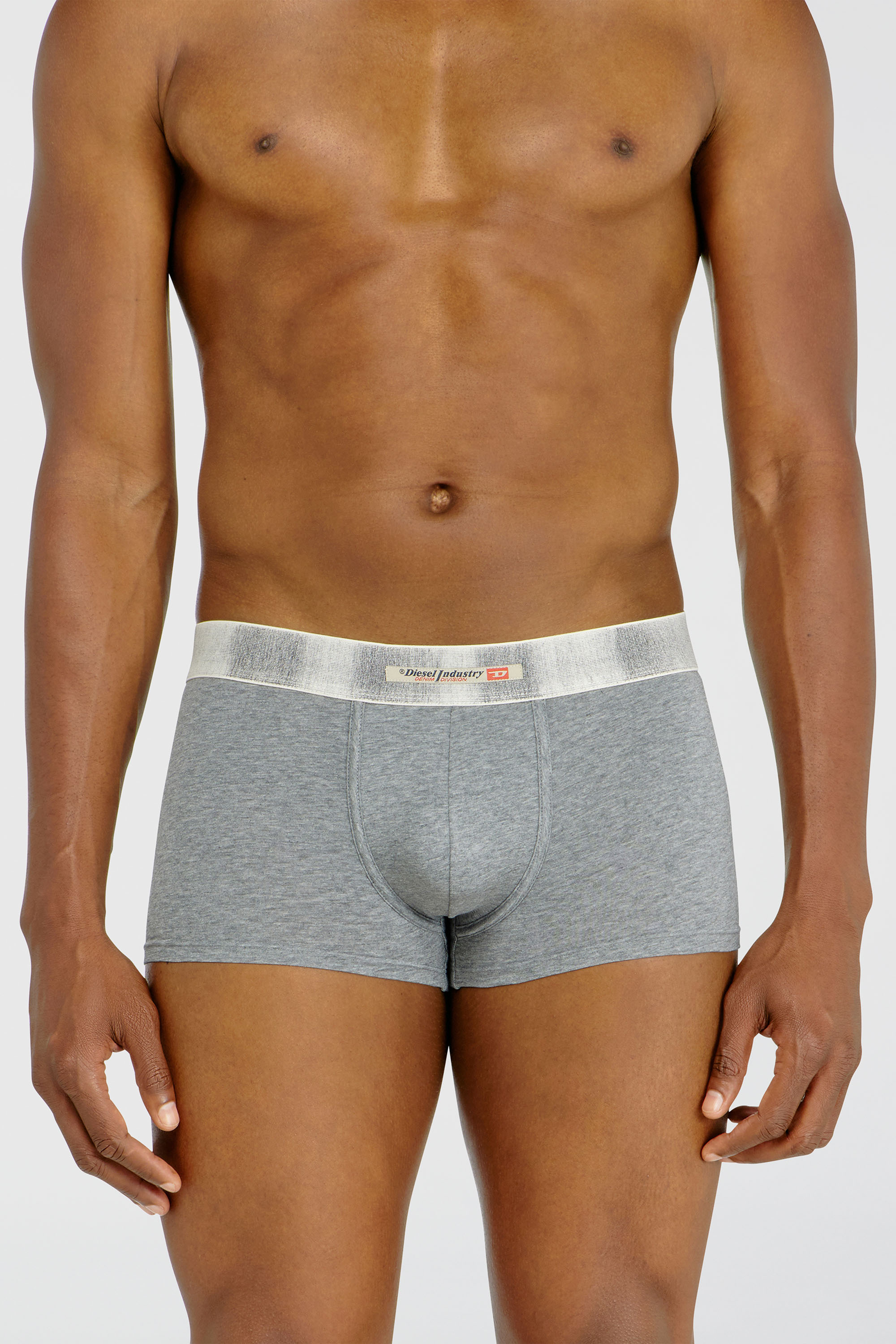 Diesel - DAMIEN-DNM-3PACK, Man's Three-pack of stretch cotton boxer briefs with satin waistband in Multicolor/Grey - 2
