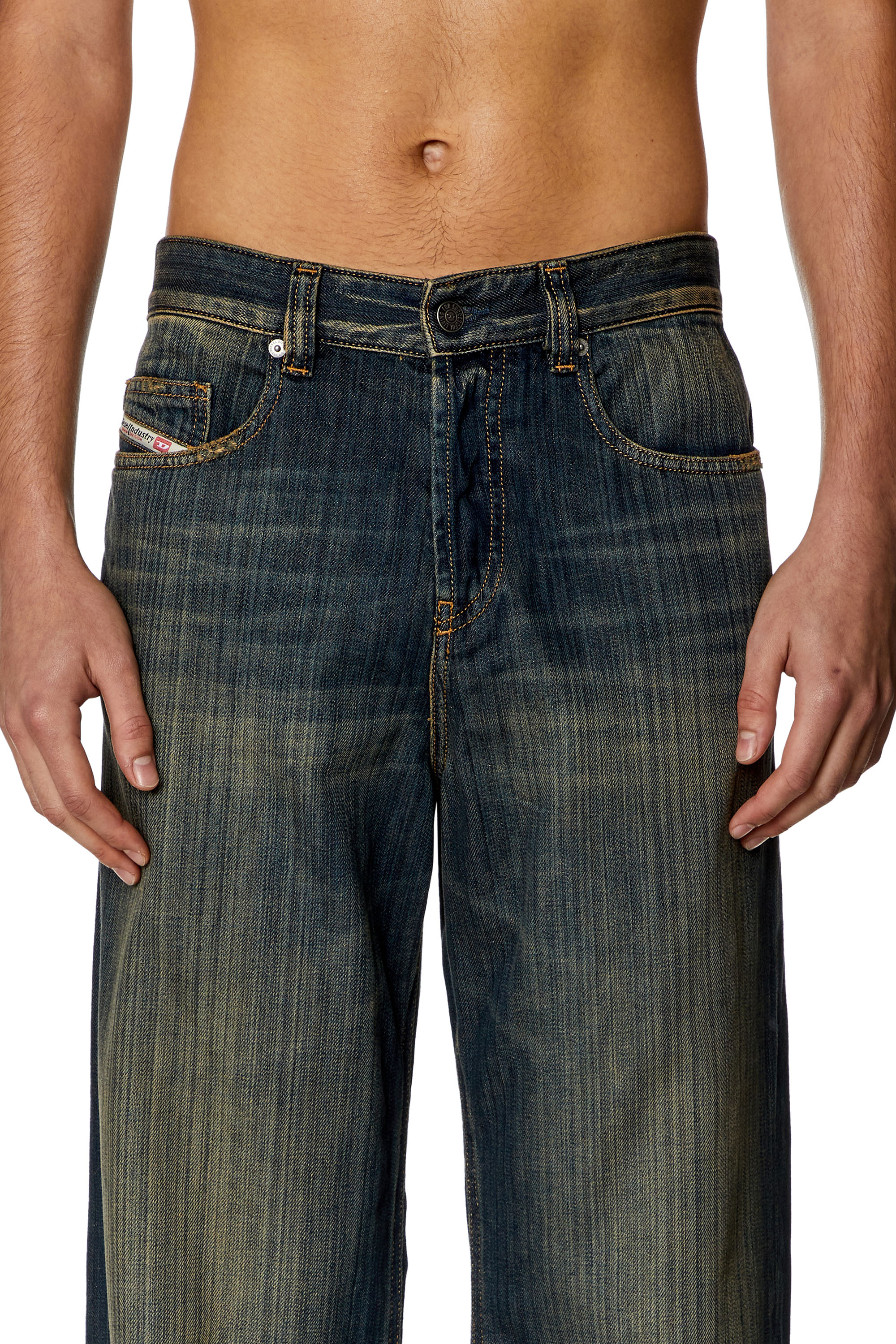 Diesel - Man Straight Jeans 2001 D-Macro 09I20, Dark Blue - Image 5
