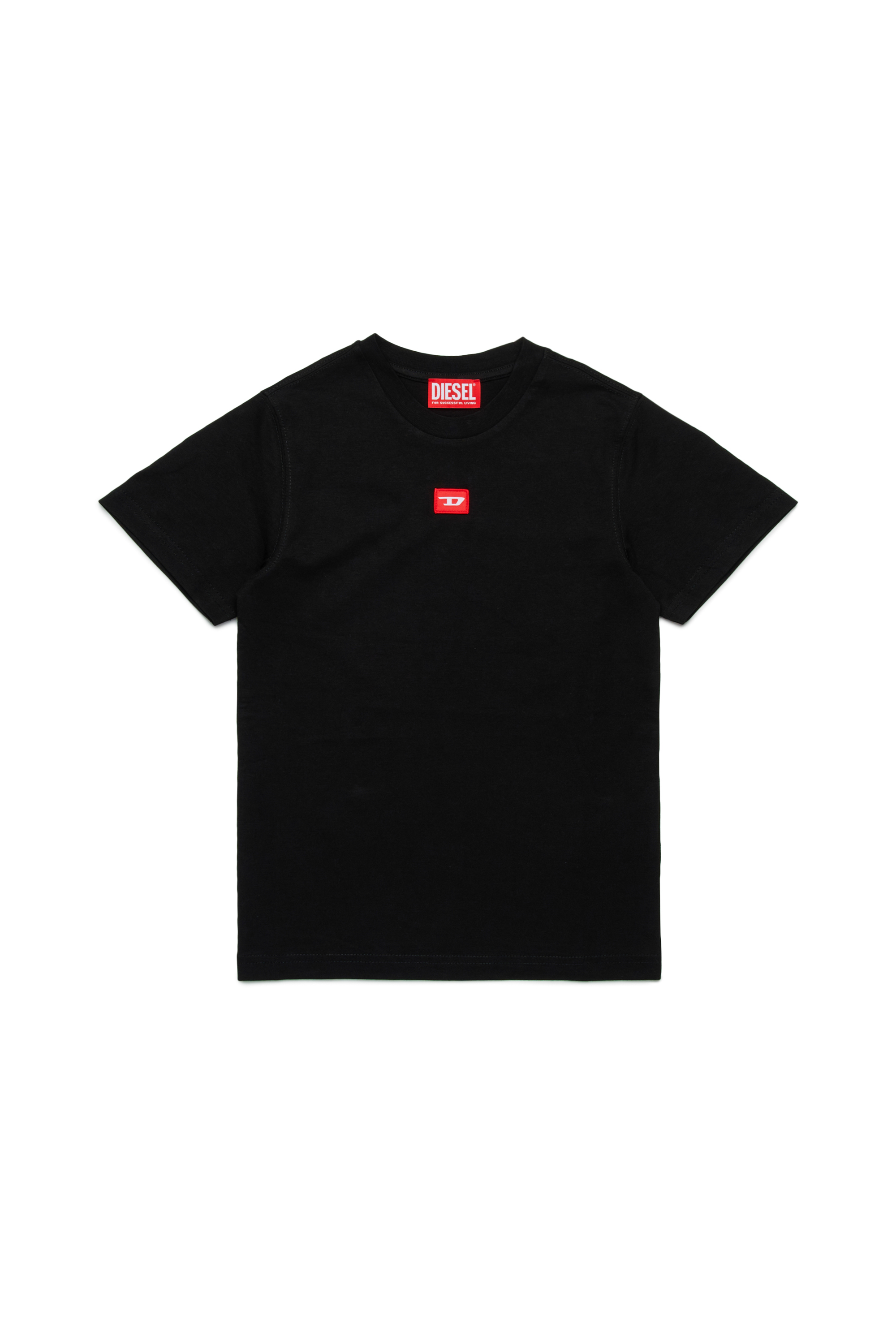 Diesel - TXDIEGO, Man's Cotton T-shirt with patch in Black - 1