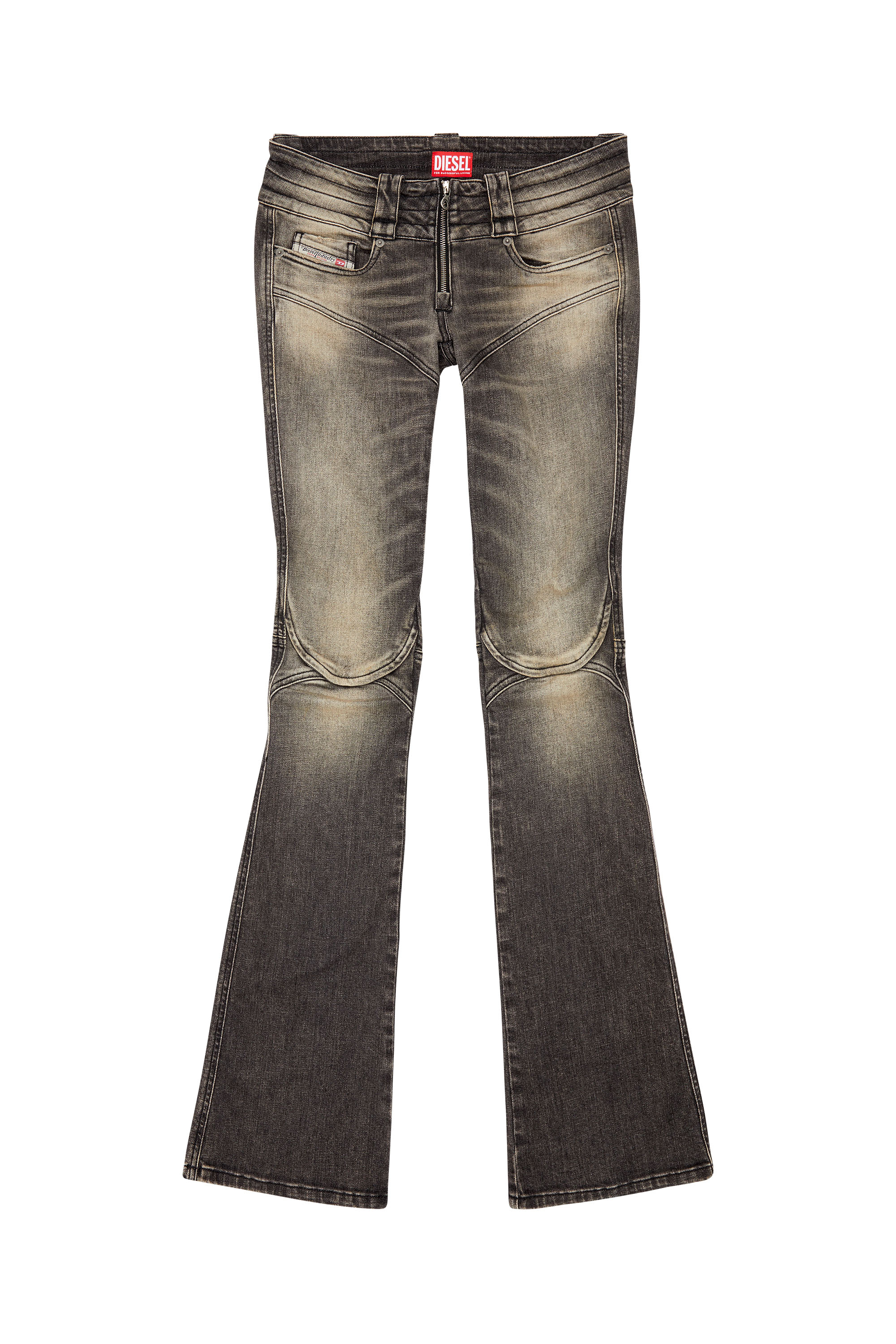 Diesel - Woman Bootcut and Flare Jeans Belthy 0JGAL, Black/Dark grey - Image 5