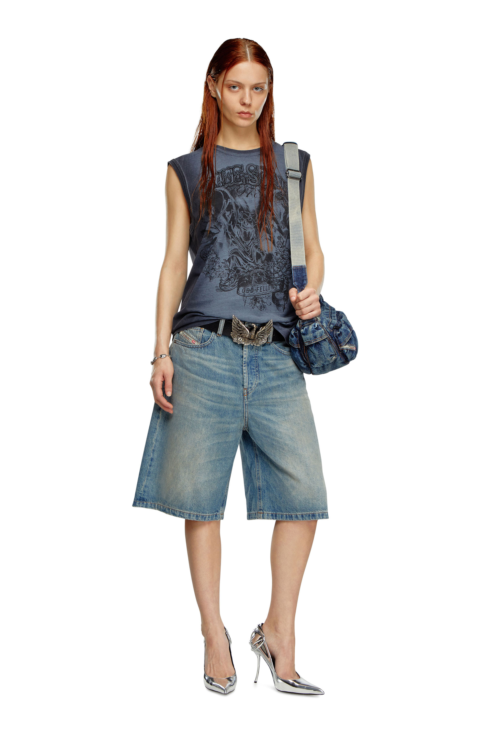 DE-SIRE-SHORT, Light Blue Diesel - DE-SIRE-SHORT, Woman's Denim shorts in Light Blue - 1