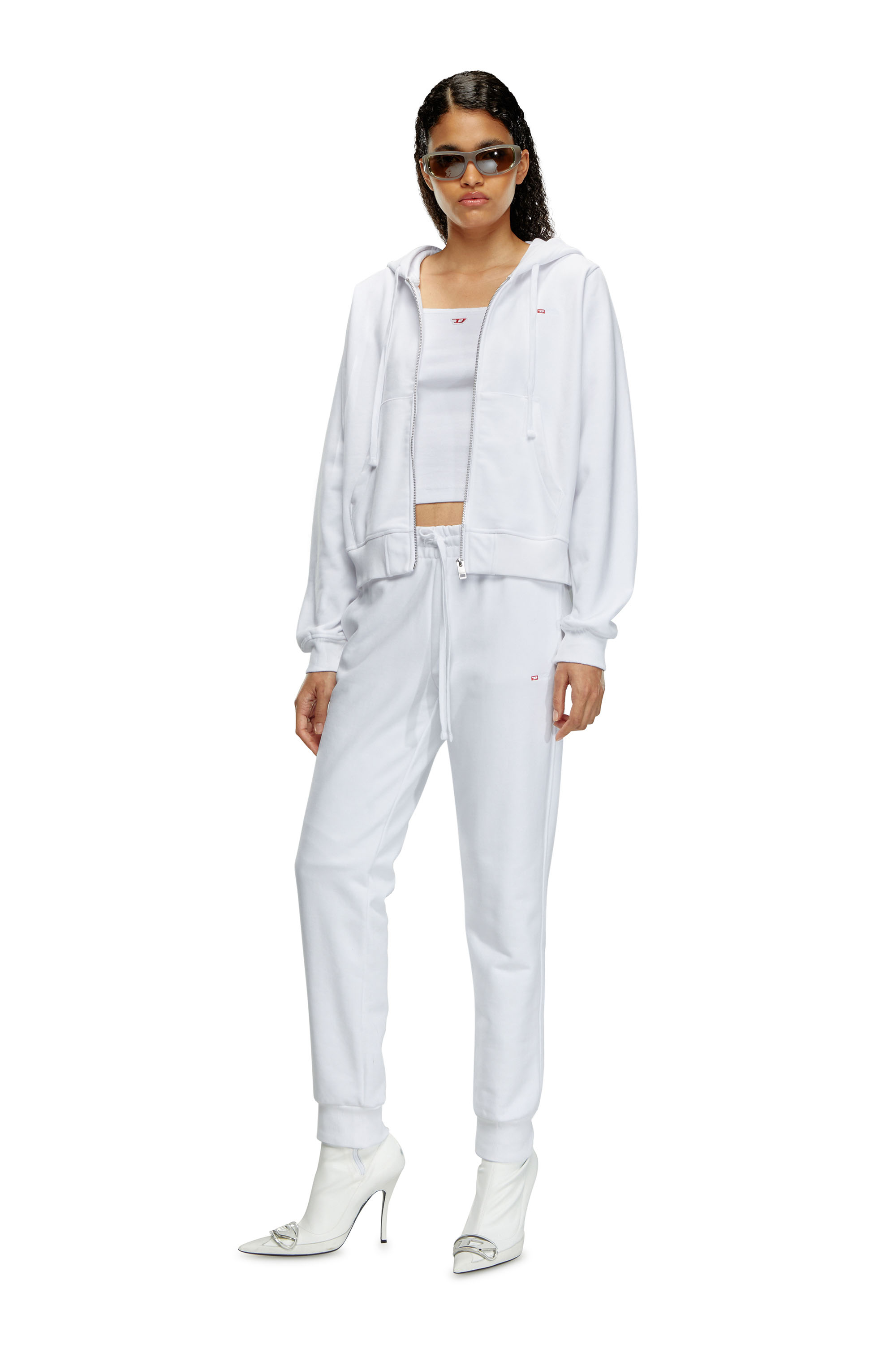 Diesel - P-JAMY-MICRODIV, Woman Sweatpants with micro logo embroidery in White - Image 2