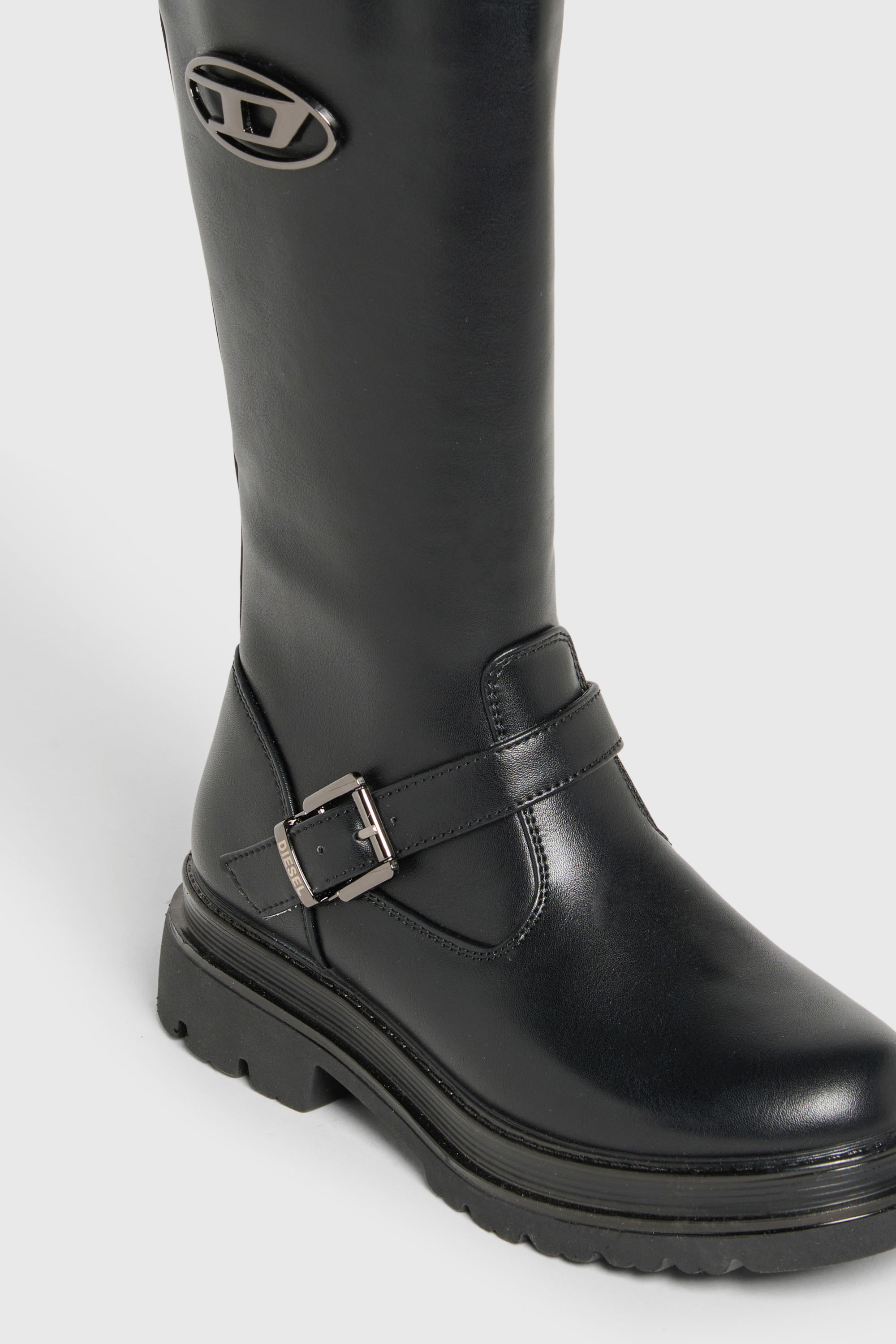 Diesel - D-KRILTY, Woman's D-Krilty - High boots with buckle detail in Black - 4