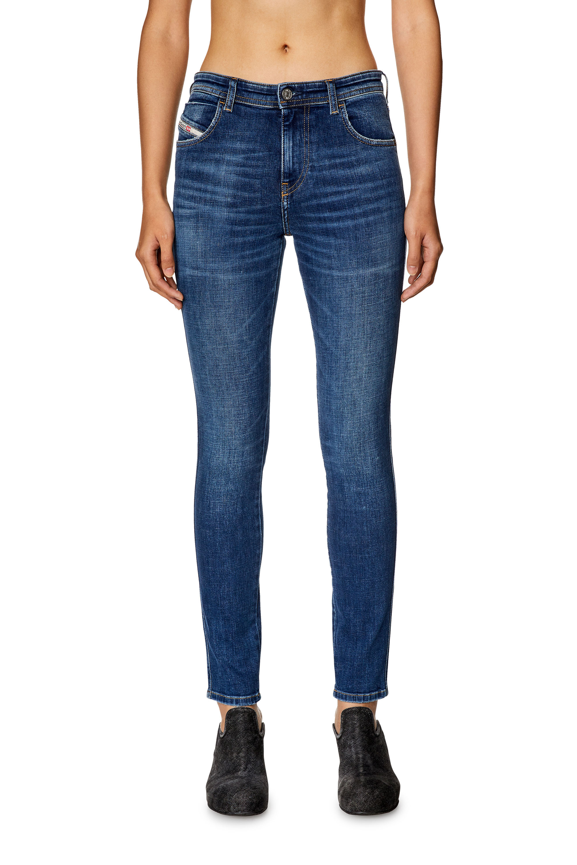 Diesel - Woman Skinny Jeans 2015 Babhila 09H63, Dark Blue - Image 2