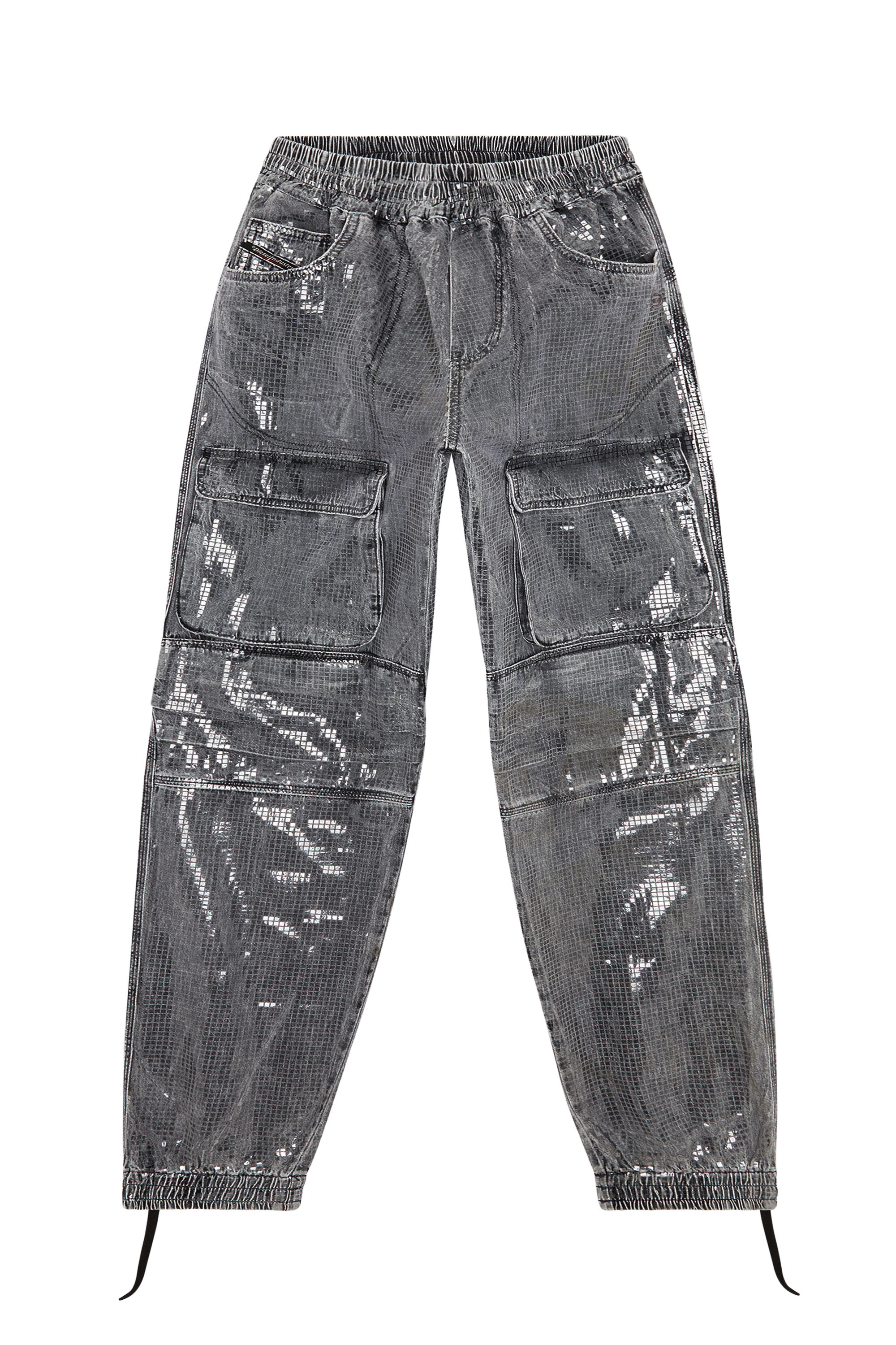 Diesel - Woman Straight Jeans D-Mirt 0PGAC, Black/Dark grey - Image 3