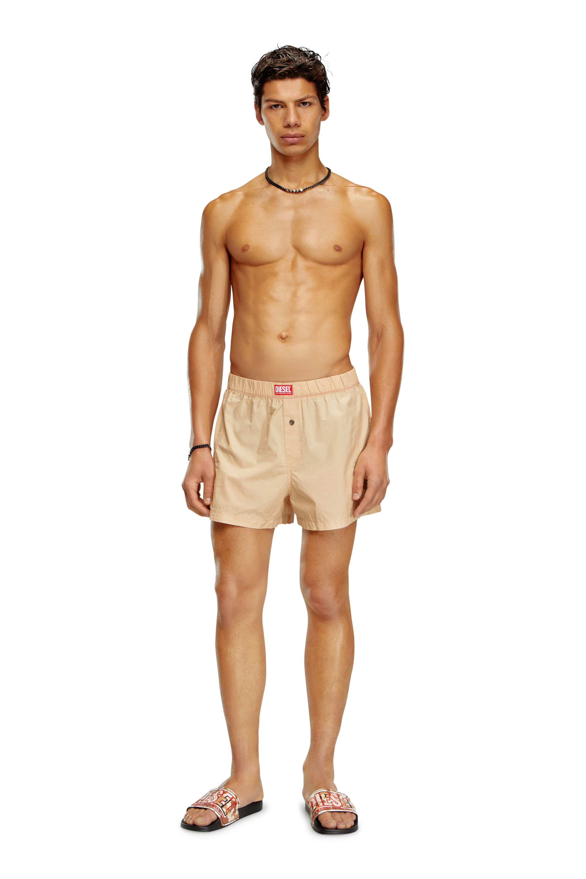Diesel - UUBX-STARK, Unisex Nude cotton boxers in Brown - Image 4