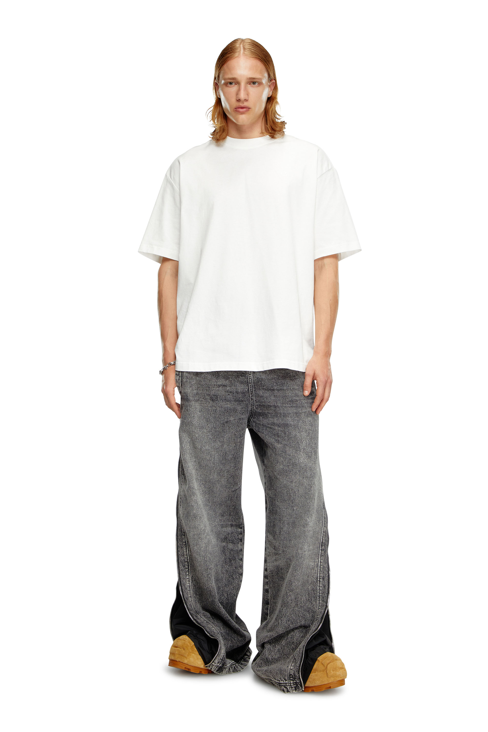 Diesel - T-BOGGY-MEGOVAL-D, Man T-shirt with maxi oval D embroidery in White - Image 2