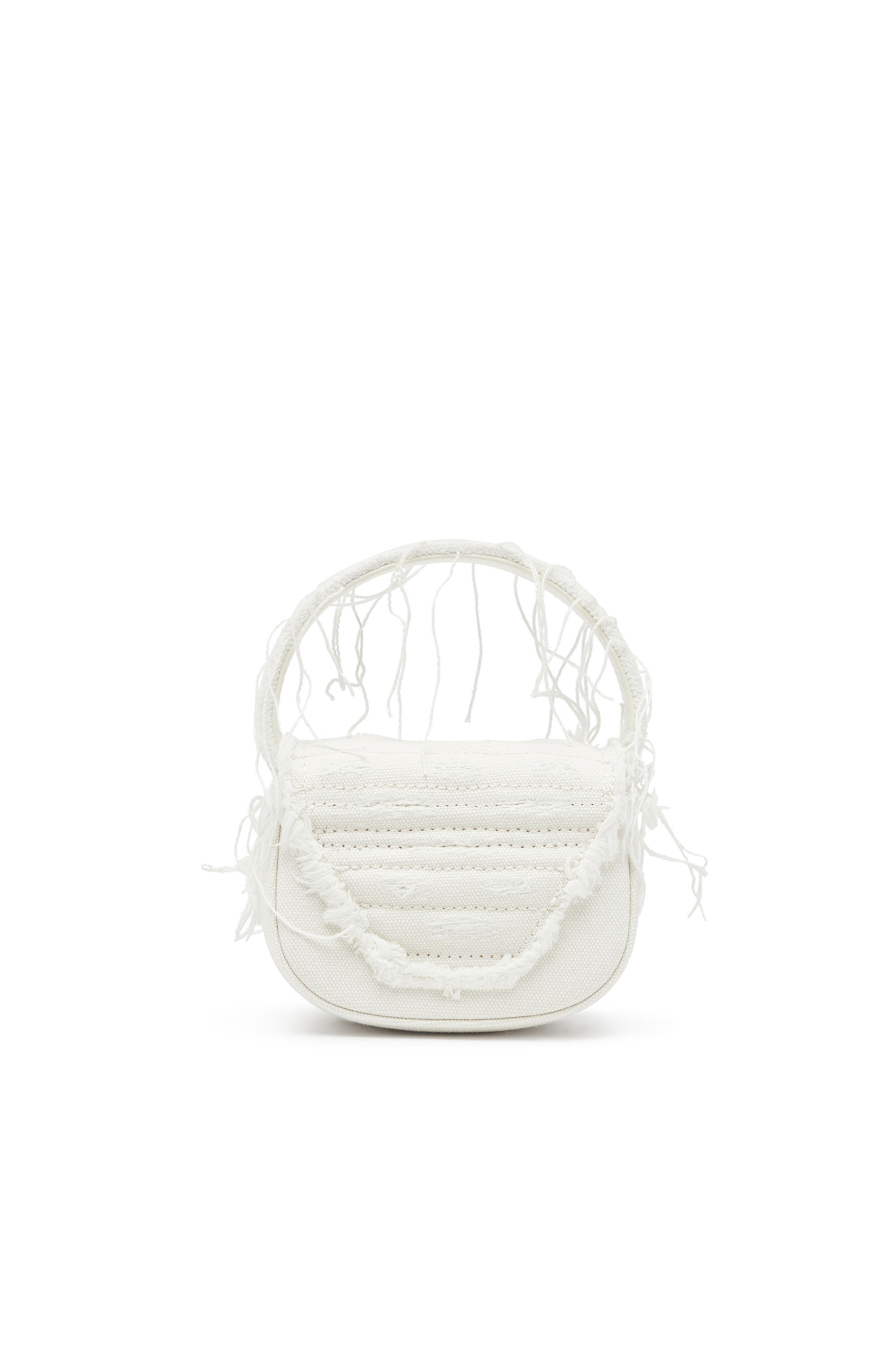 Diesel - 1DR XS, Woman 1DR XS-Iconic mini bag in canvas and leather in White - Image 2