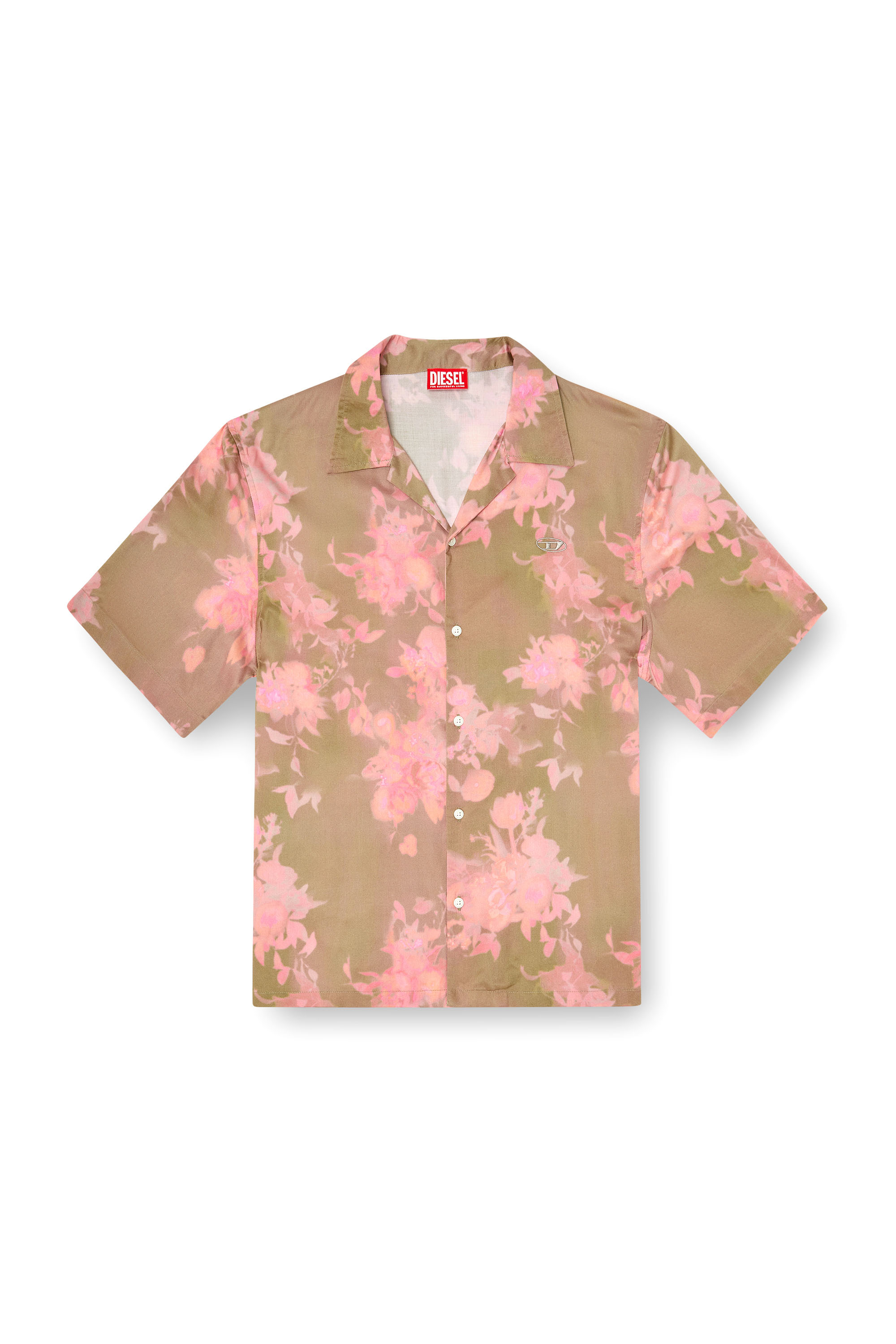 Diesel - S-BRAD-QMCE, Man's Lyocell shirt with all-over floral print in null - 2