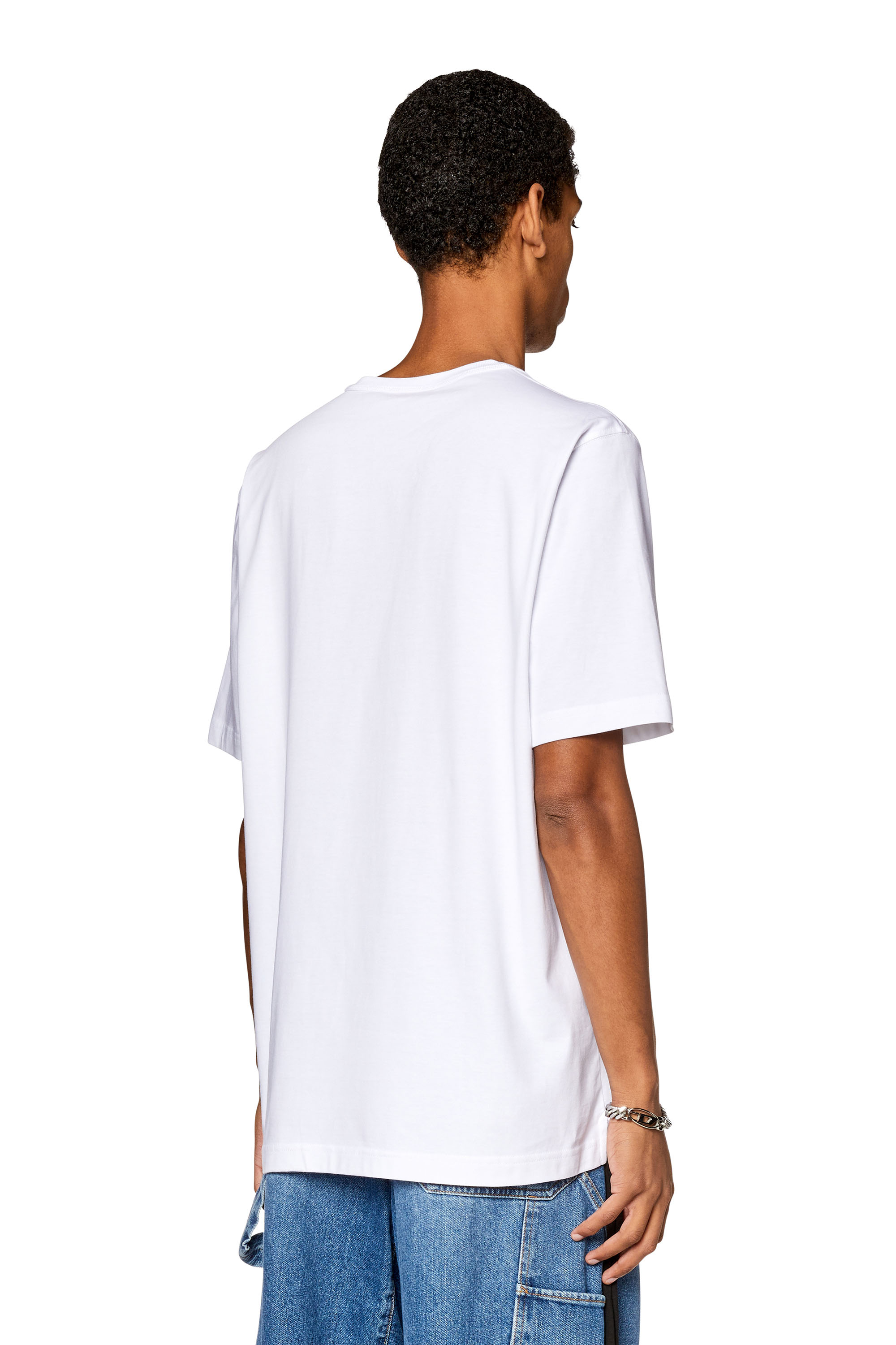 Diesel - T-JUST-OD, Man T-shirt with injection moulded logo in White - Image 4