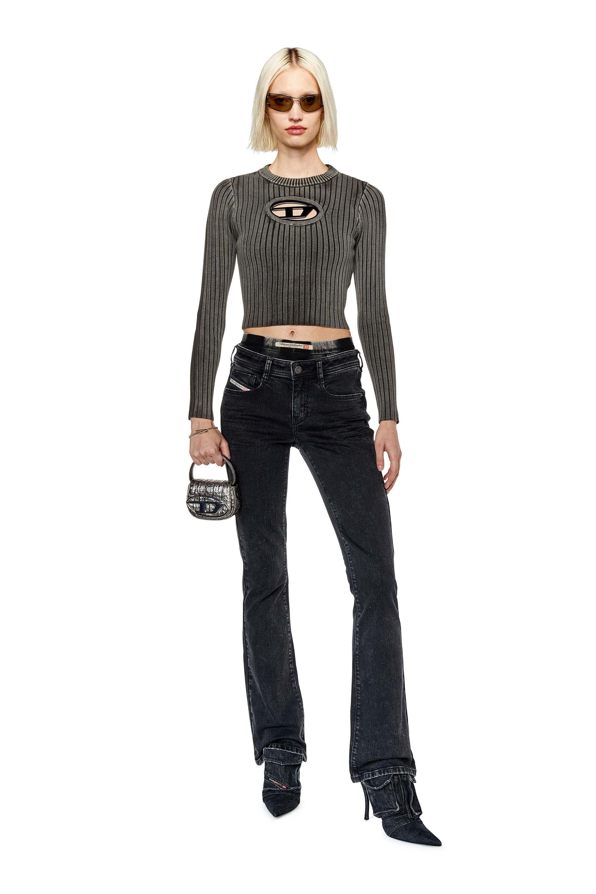 Diesel - Bootcut and Flare Jeans 1969 D-Ebbey 0ENAP, Black/Dark grey - Image 4