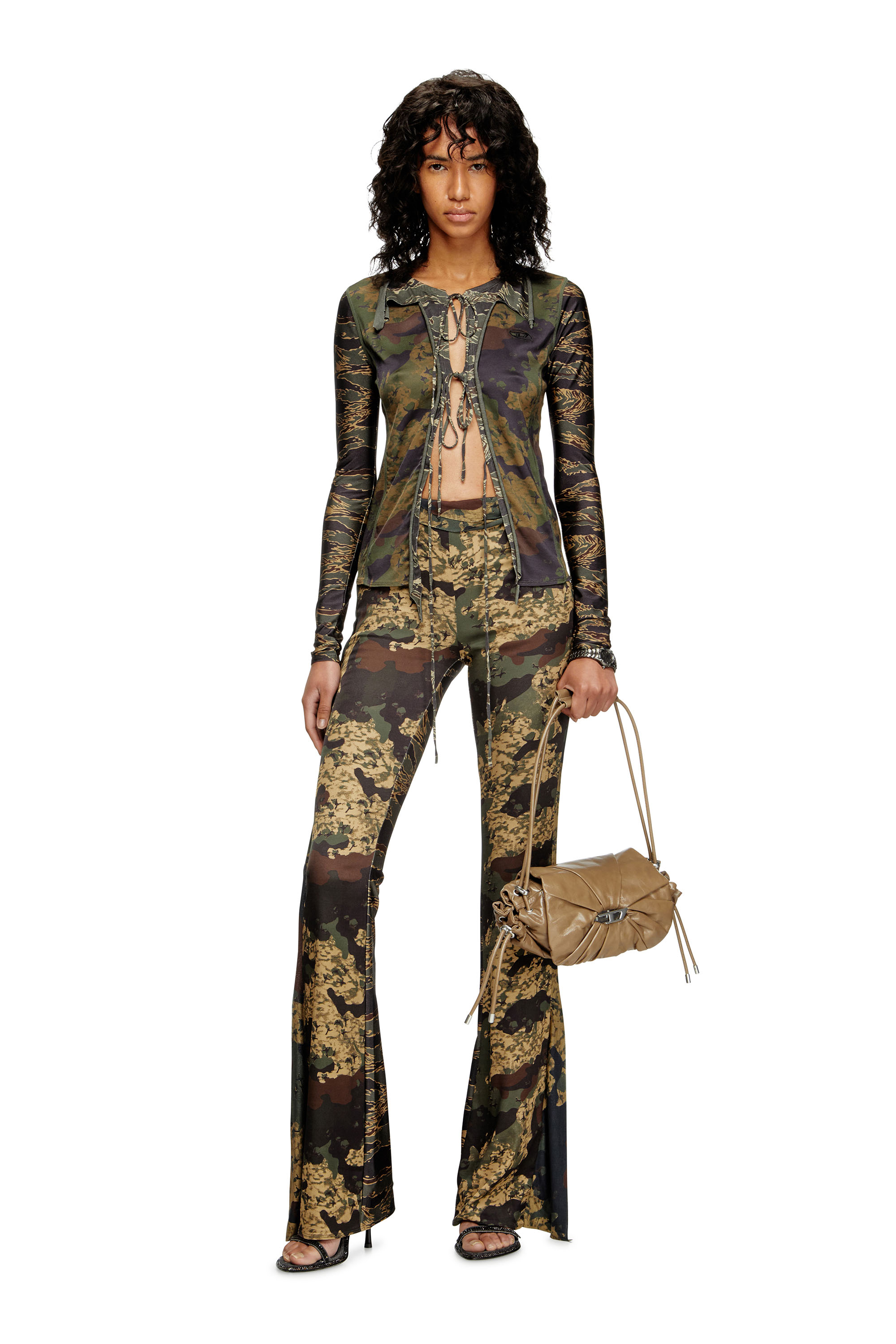 Diesel - P-AFFAL, Woman's Jazz pants with mixed camo prints in null - 2