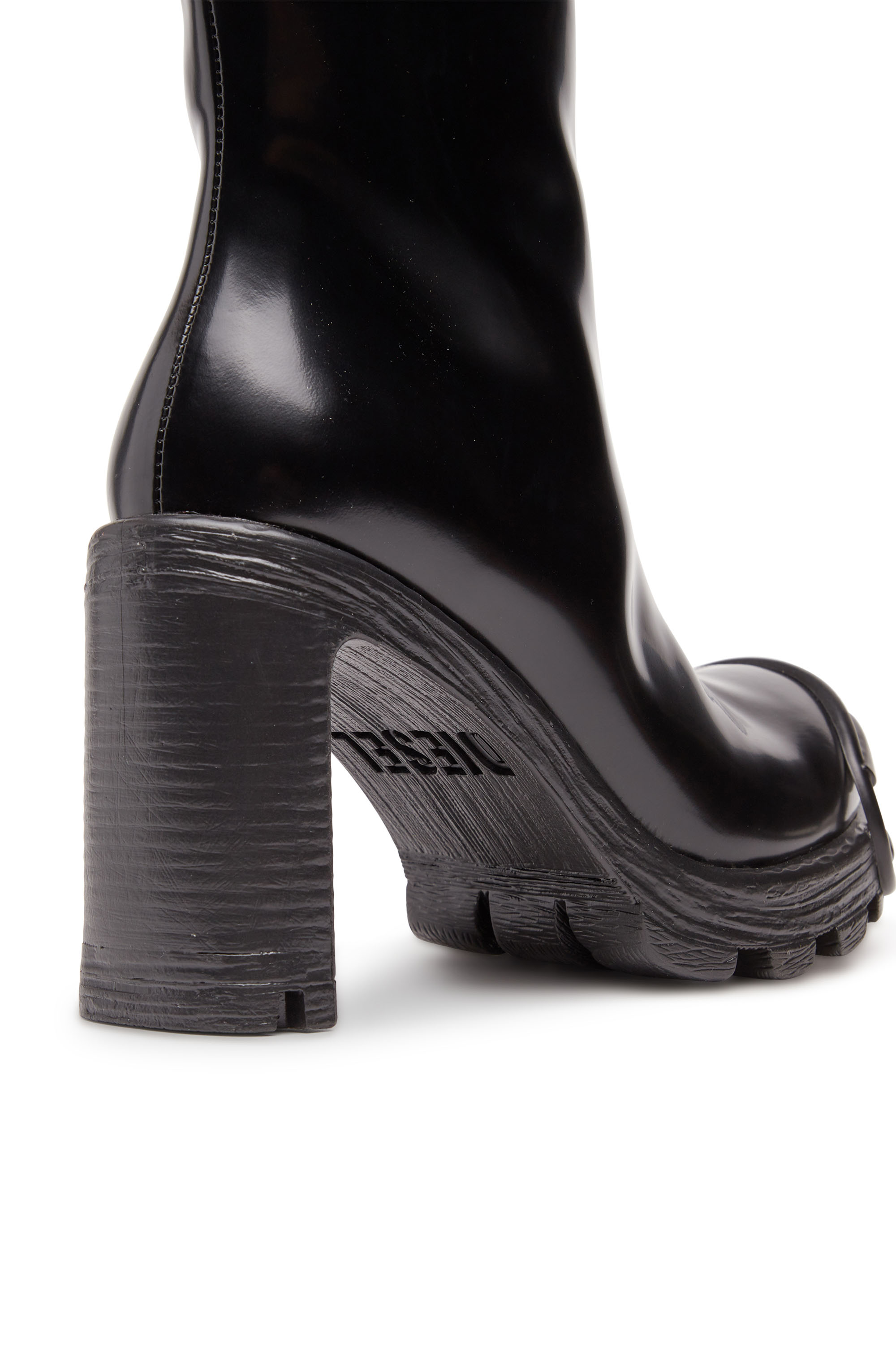 Diesel - D-HAMMER D HB W, Woman D-Hammer-High-heel boots in brushed leather in Black - Image 5