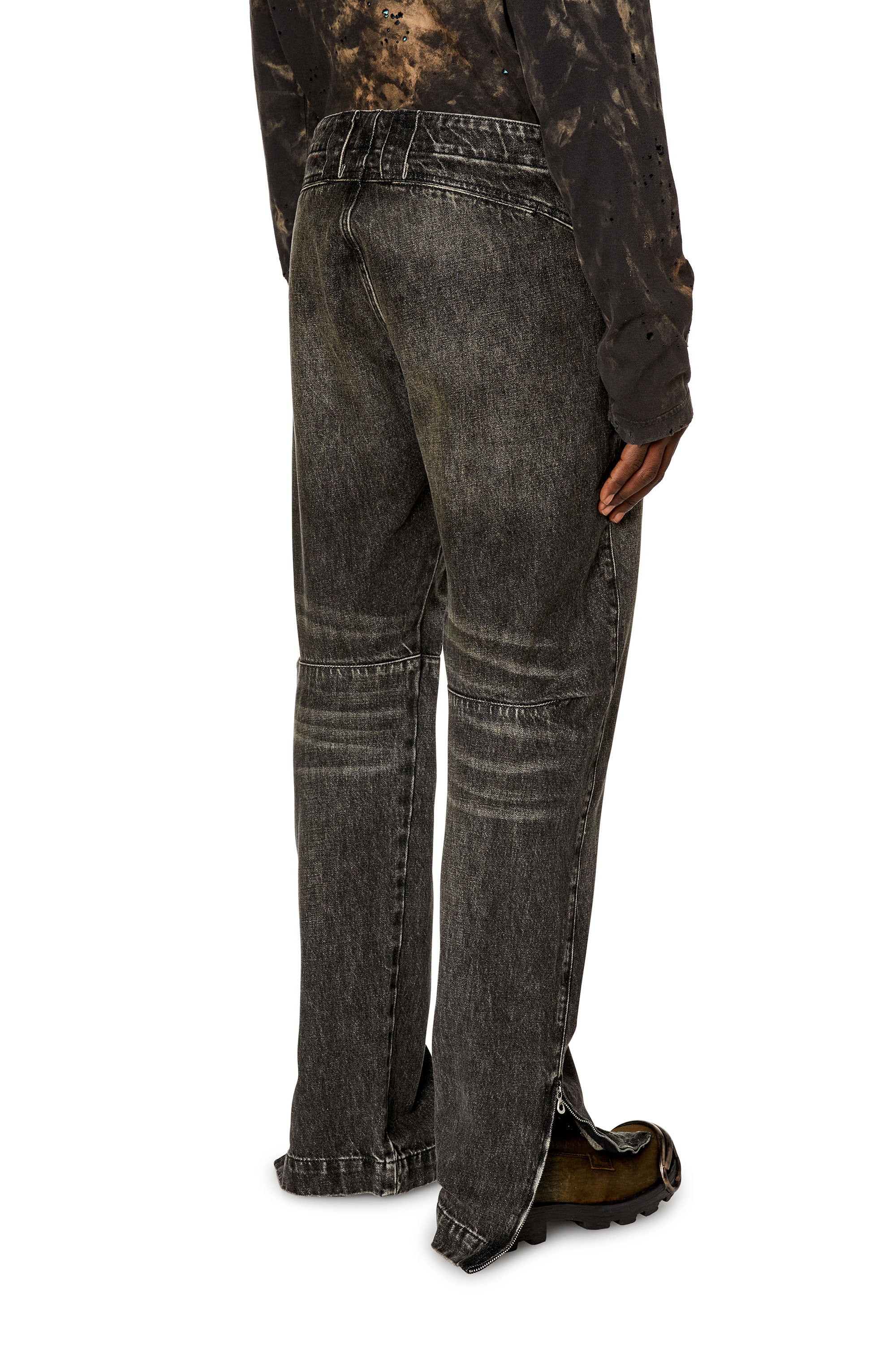 Diesel - Man Straight Jeans D-Gene 0GHAA, Black/Dark grey - Image 3