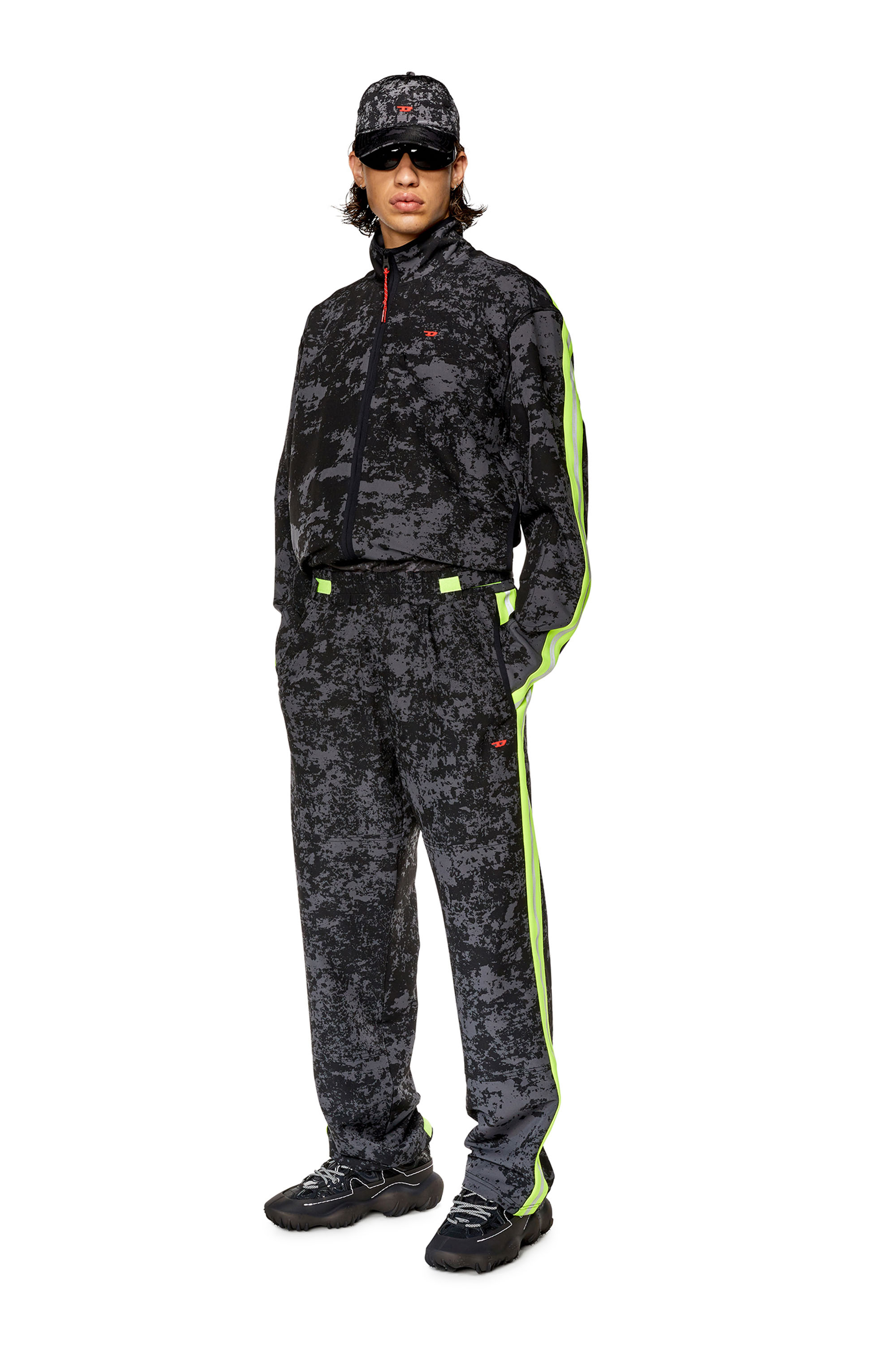 Diesel - AMWB-WINSTON-WT30, Man Woven track pants with cloudy print in Multicolor - Image 2