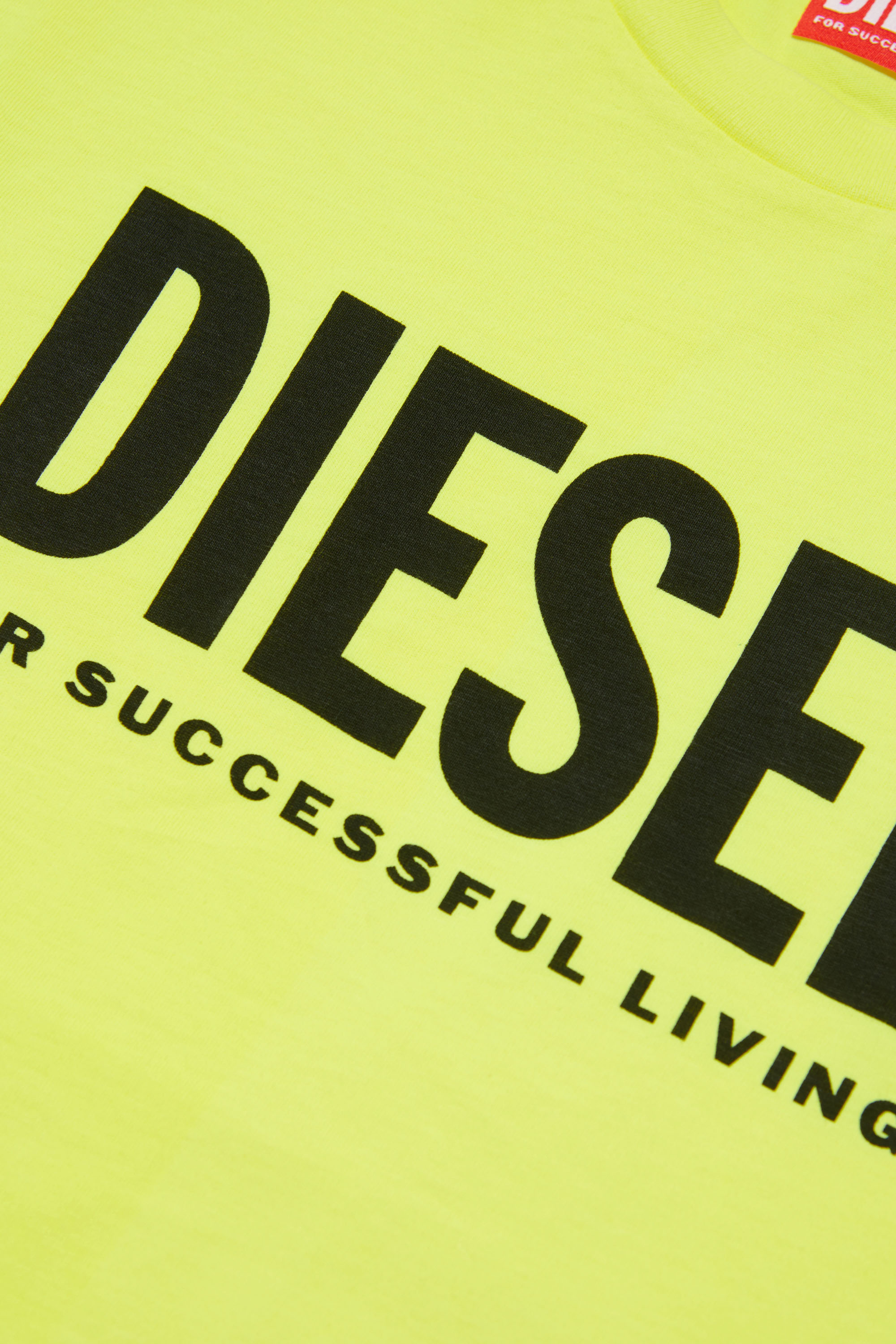Diesel - TNUCI OVER, Unisex T-shirt with Diesel For Successful Living logo in Yellow - Image 3