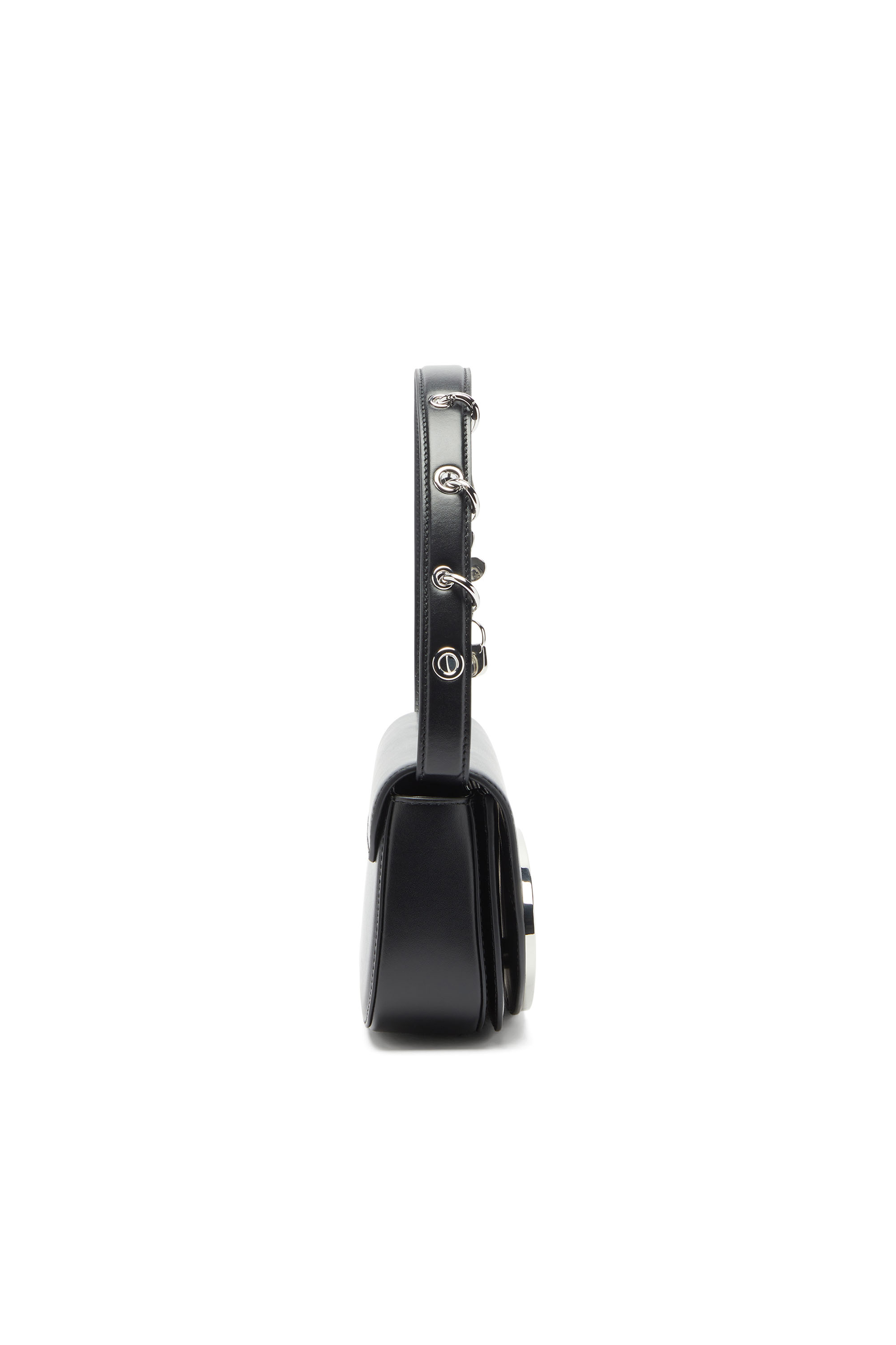 Diesel - 1DR, Woman's 1DR -Iconic shoulder bag in leather with handle charms in Black - 4