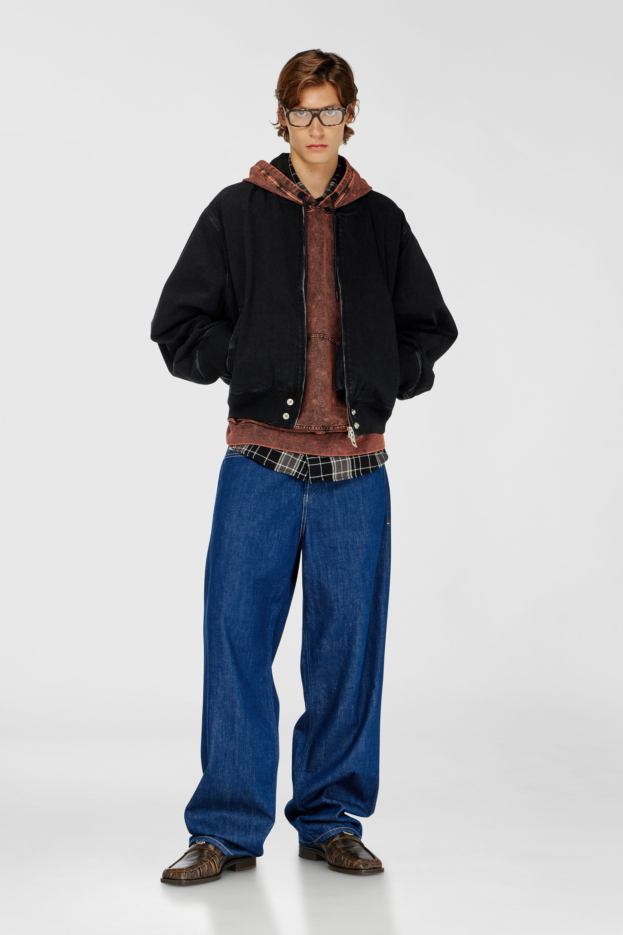 Diesel - D-GUZ, Unisex's Bomber jacket in denim in Black - 2