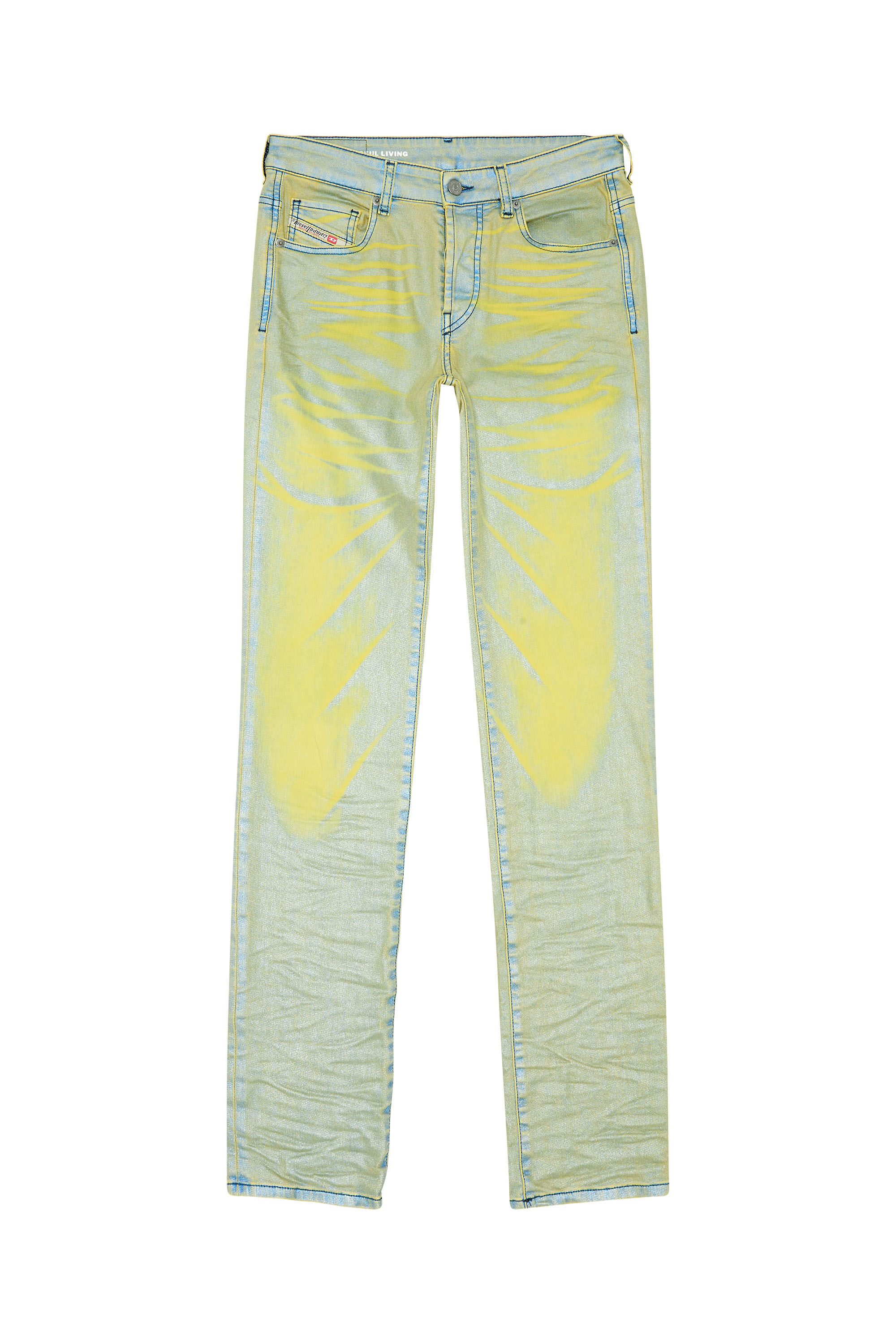 Diesel - Woman Straight Jeans 1989 D-Mine 068KL, Yellow/Blue - Image 5