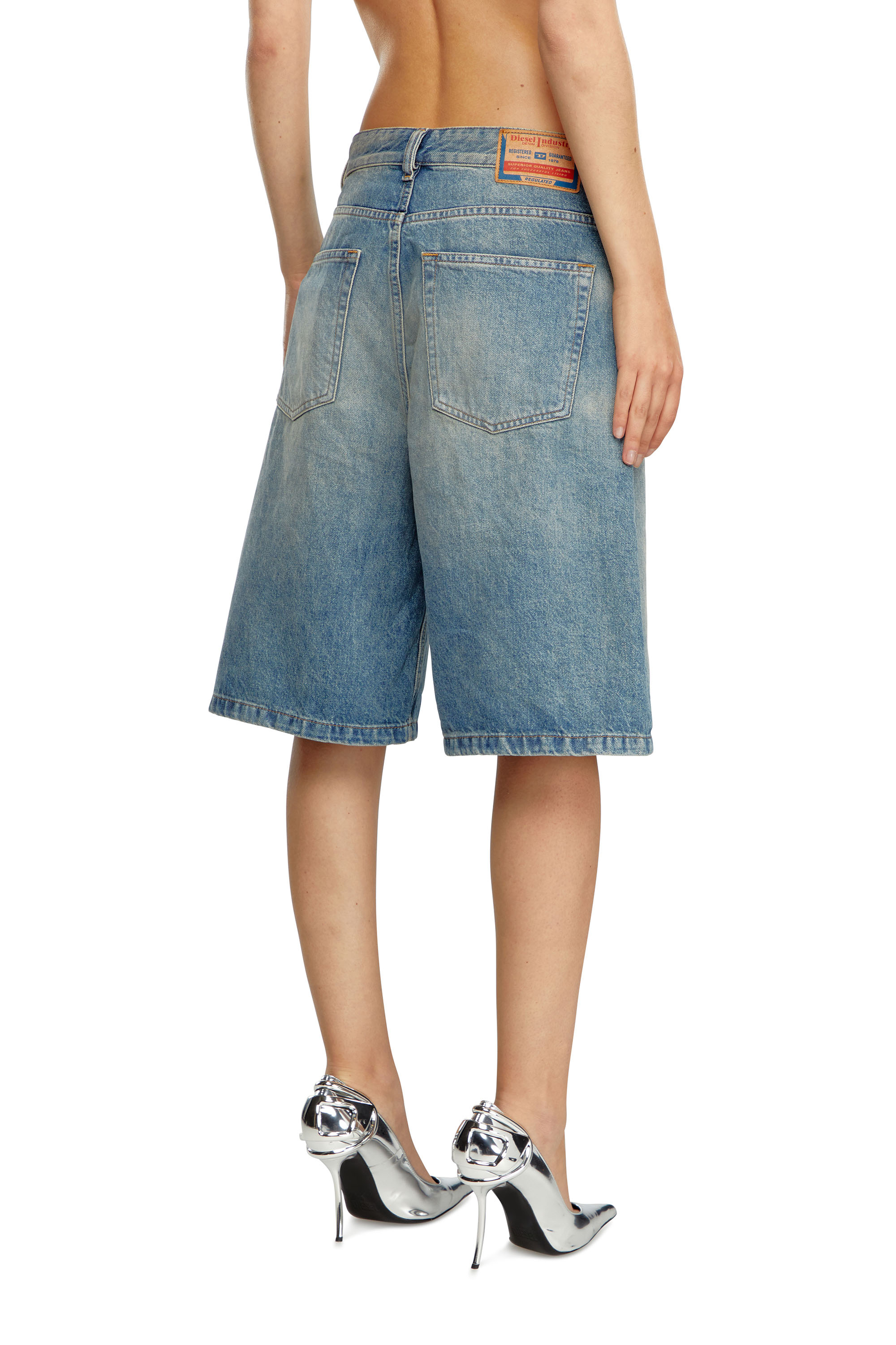 DE-SIRE-SHORT, Light Blue Diesel - DE-SIRE-SHORT, Woman's Denim shorts in Light Blue - 4