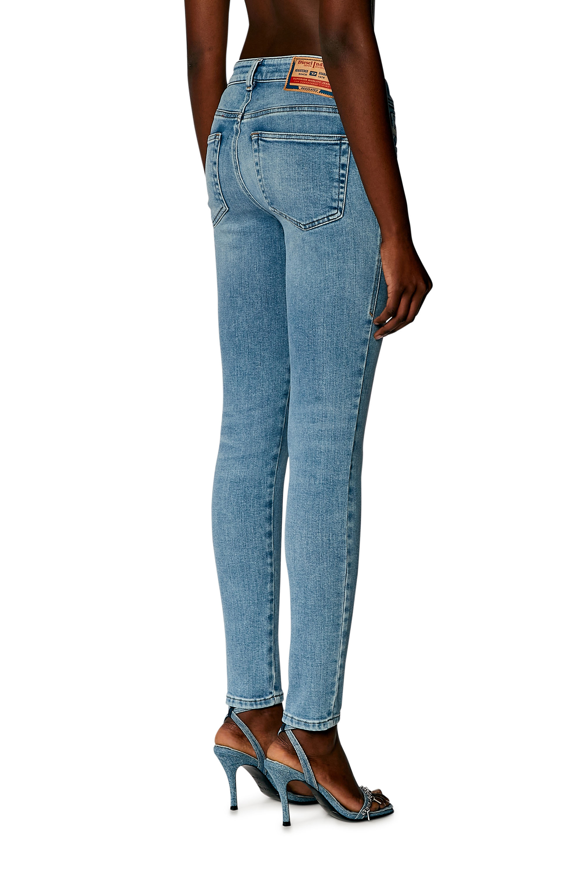 Diesel - Woman Super skinny Jeans 2017 Slandy 09H85, Light Blue - Image 4