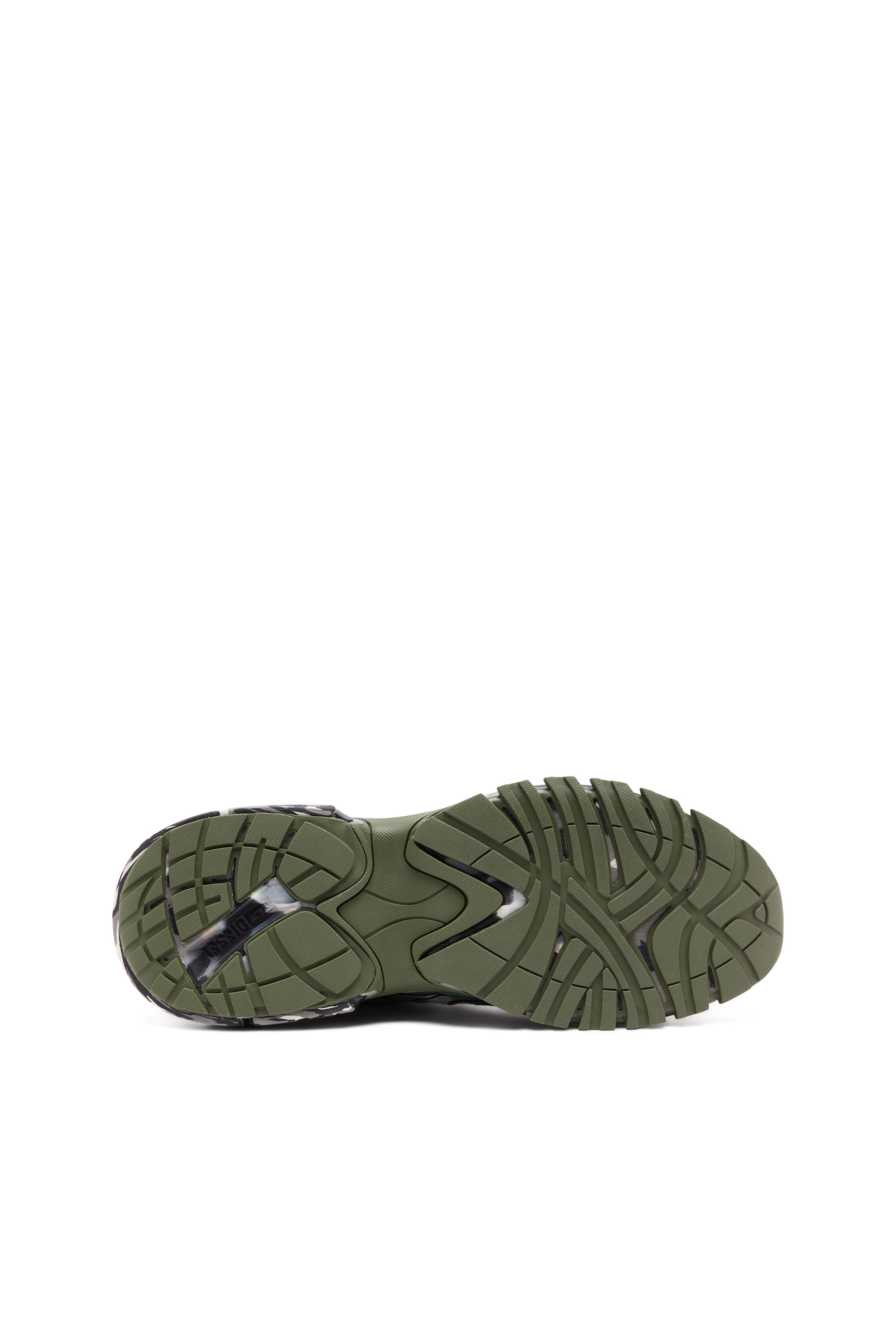 Diesel - S-SERENDIPITY PRO-X1, Man S-Serendipity-Tie-dye canvas sneakers with camo sole in Green - Image 4