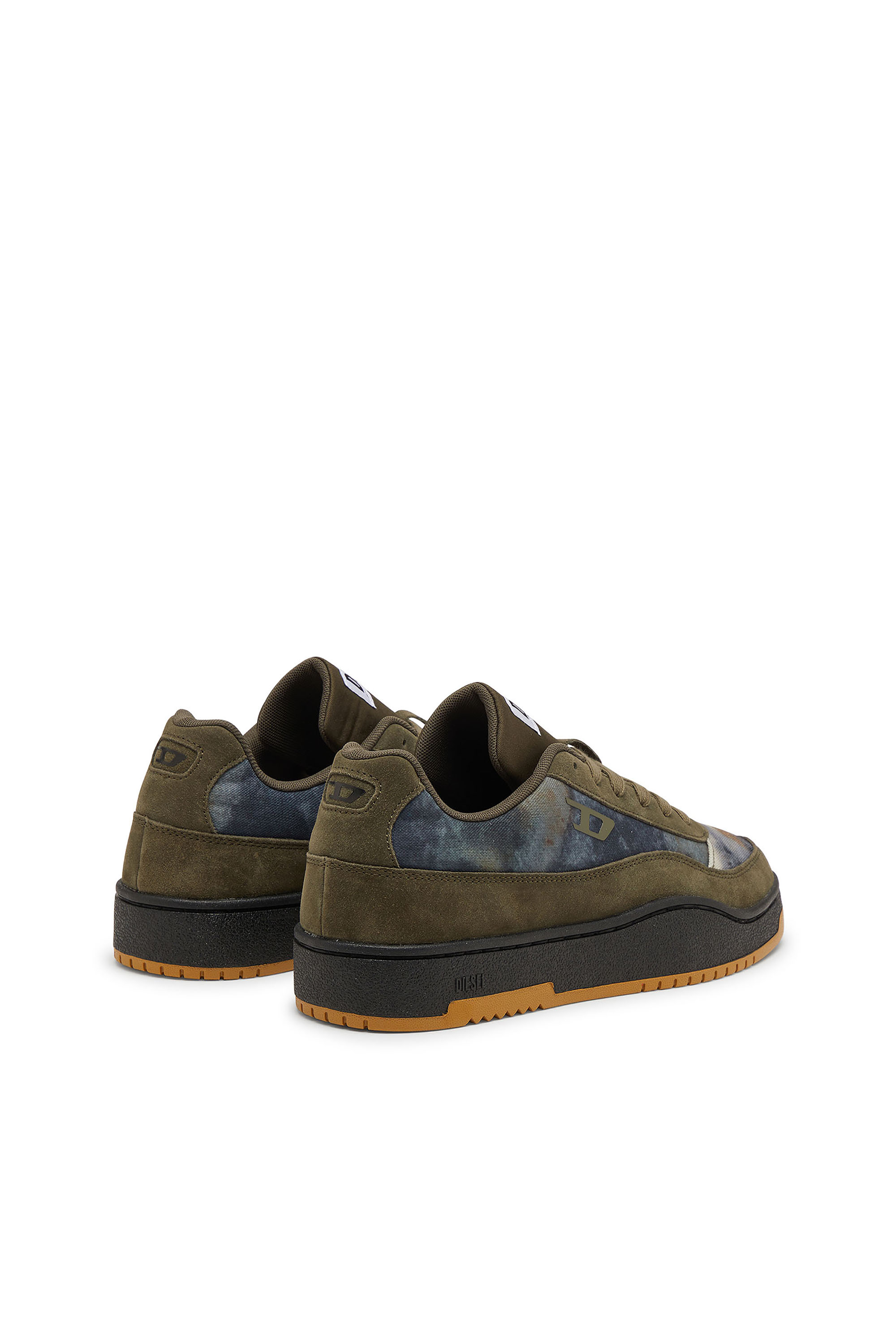 Diesel - S-TRACKER-D LOW, Man's S-Tracker-D leather lace-up shoes in Green/Blue - 4