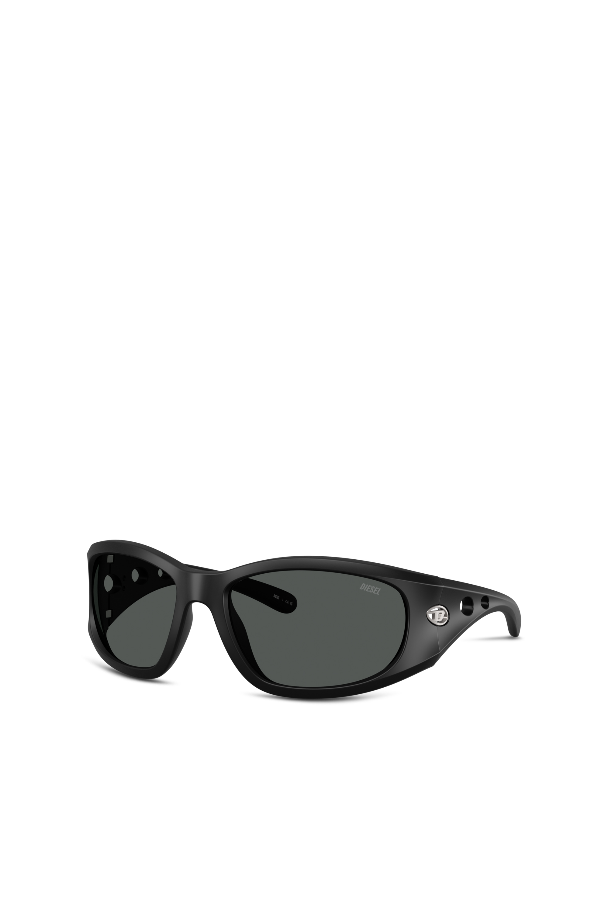 Diesel - 0DL3012U, Unisex's Rectangle sunglasses in Black - 1
