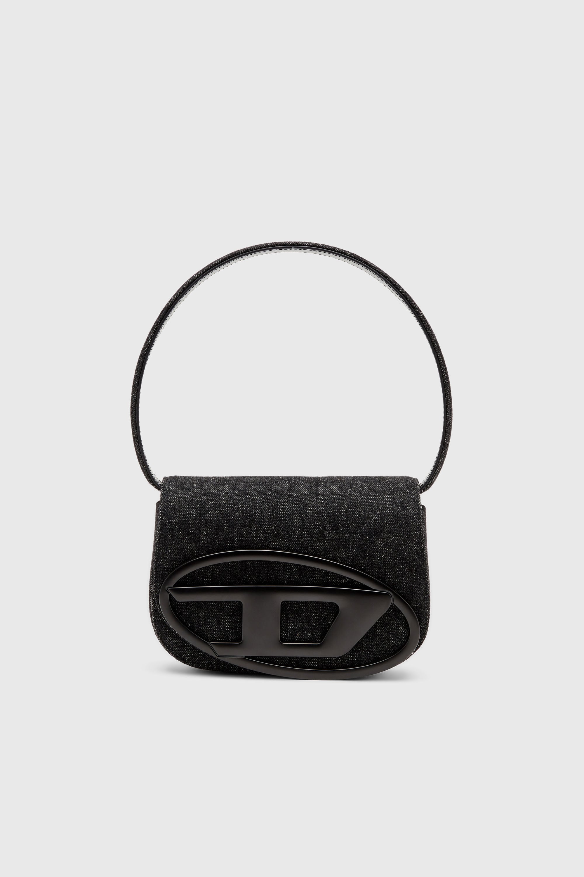 Diesel - 1DR, Woman's 1DR-Iconic shoulder bag in washed denim in Black - 2